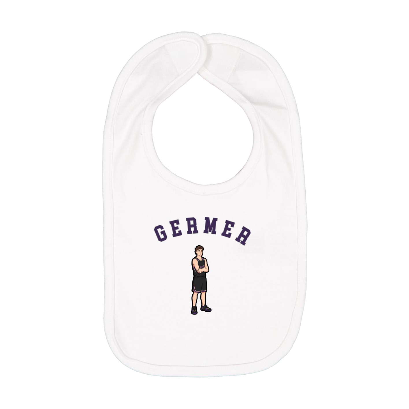 Infant Bib — Shirsey Arch in White