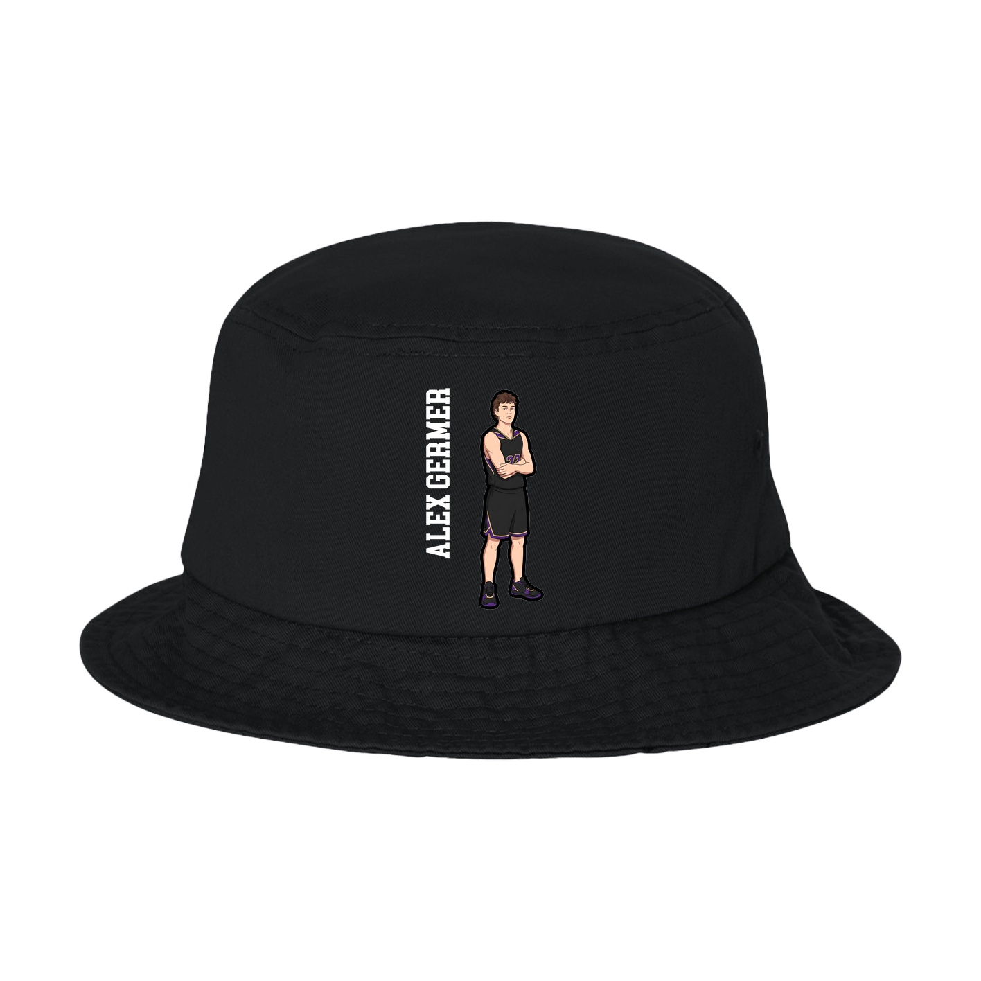 Bucket Cap — Name Vertical in Black