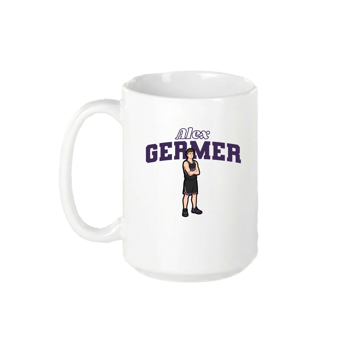 15oz Coffee Mug — Name Arch in White