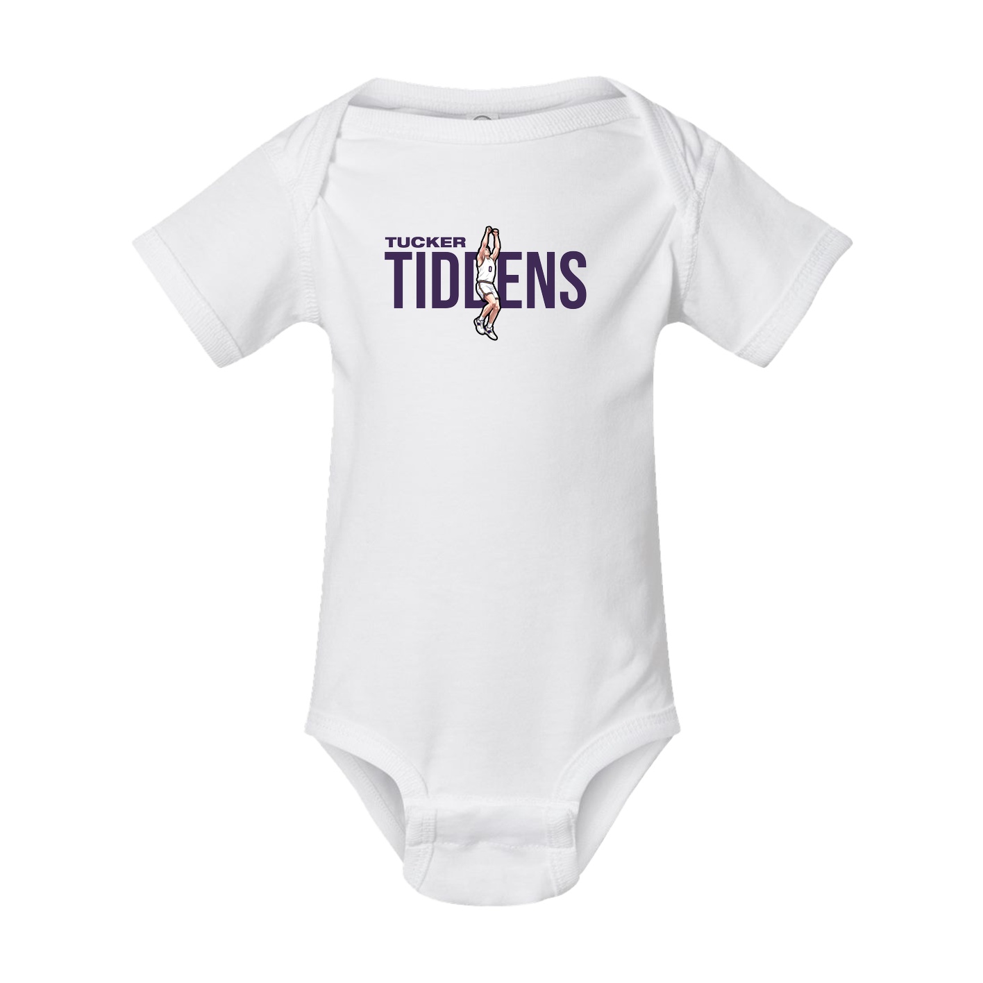 Baby Onesie — Player Name in White