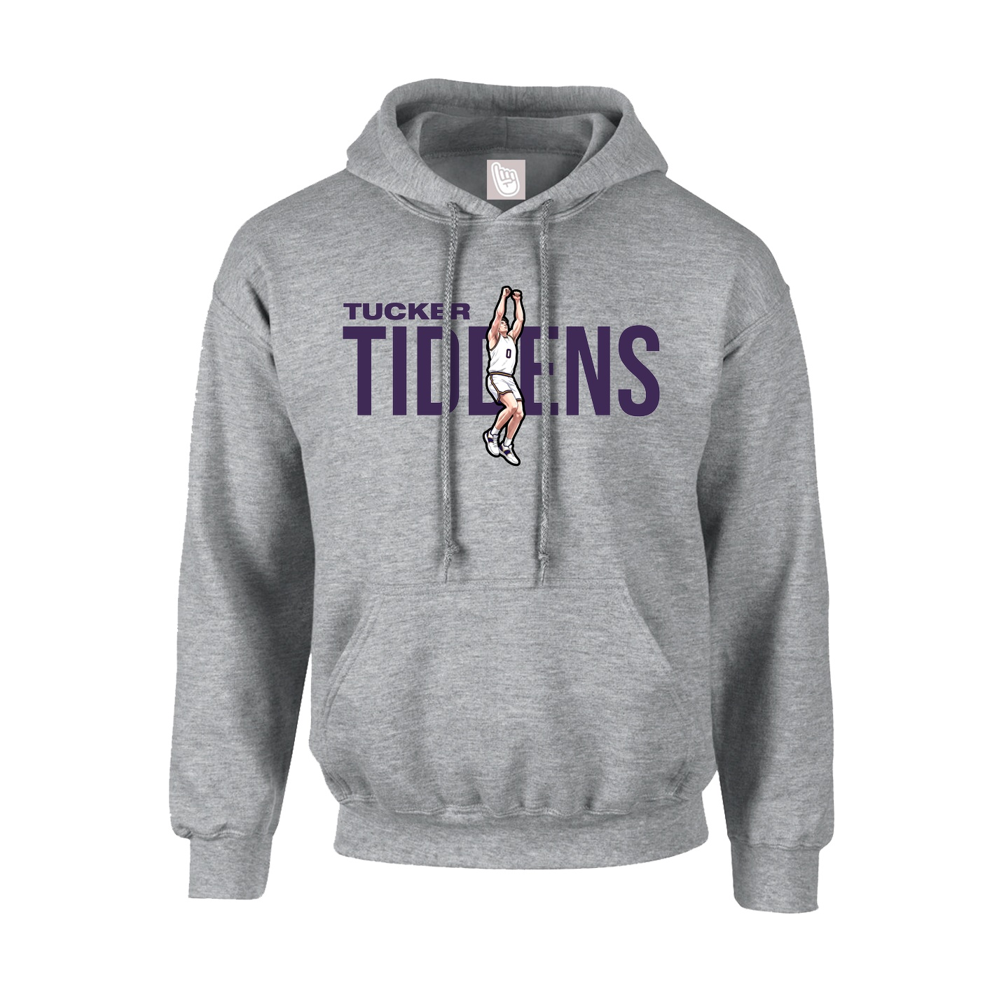 Youth Hoodie — Player Name in Grey