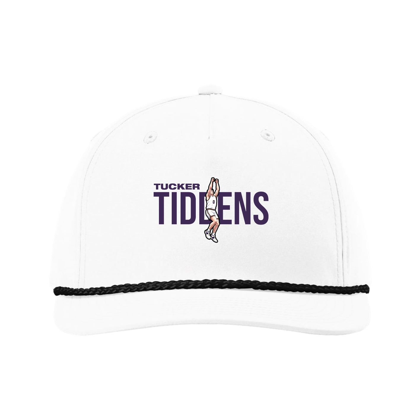Five-Panel Classic Rope Cap — Player Name in White