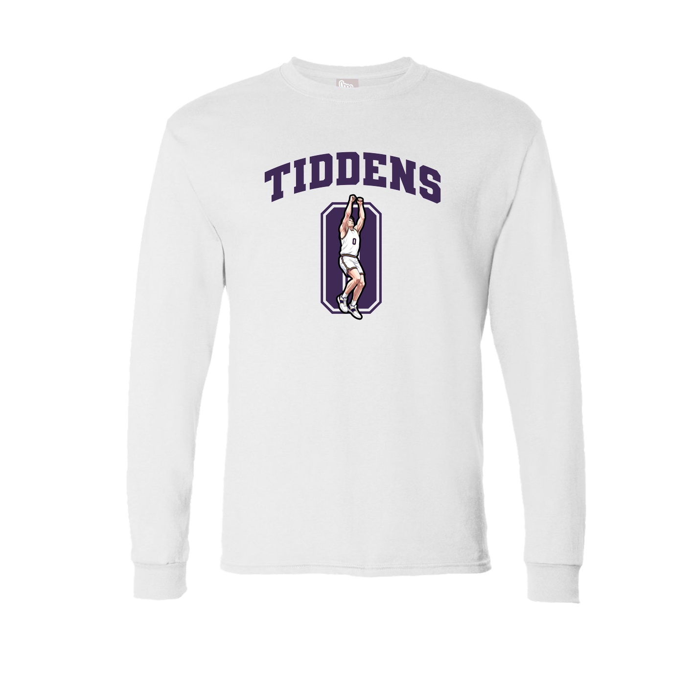 Long Sleeve Tee — Number in White