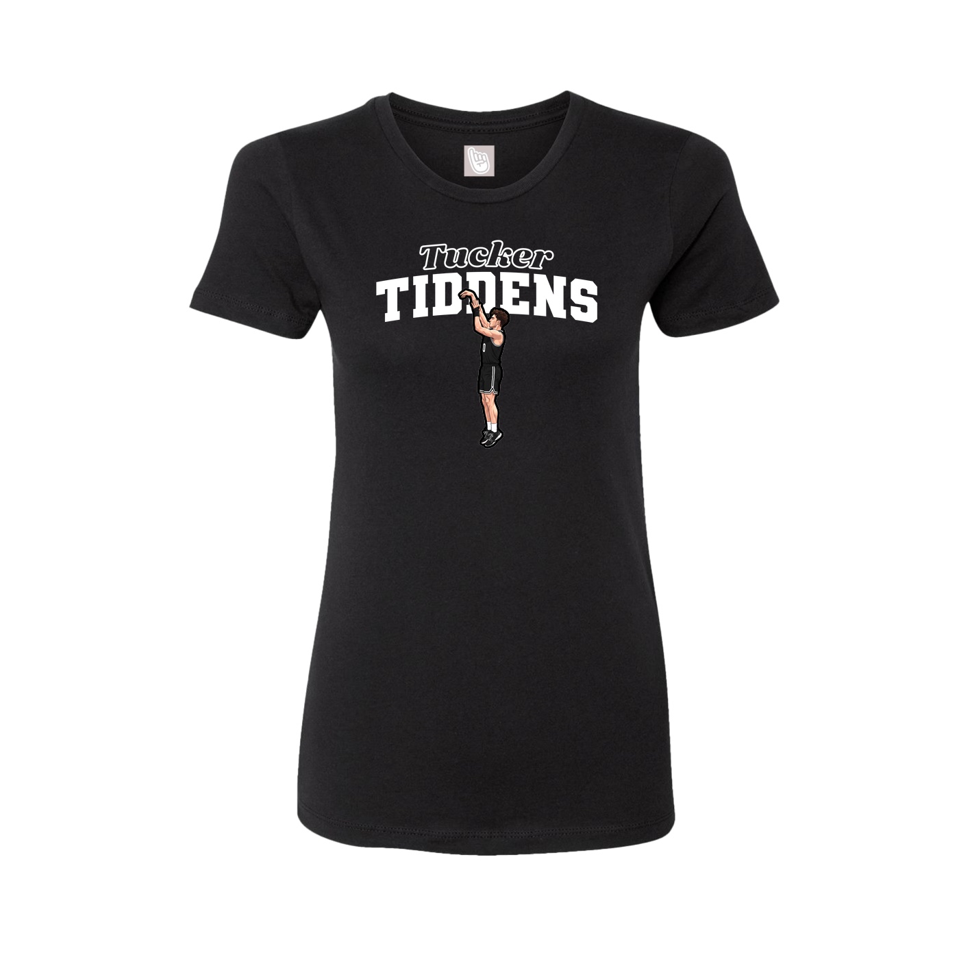 Fitted Women's Tee — Name Arch in Black