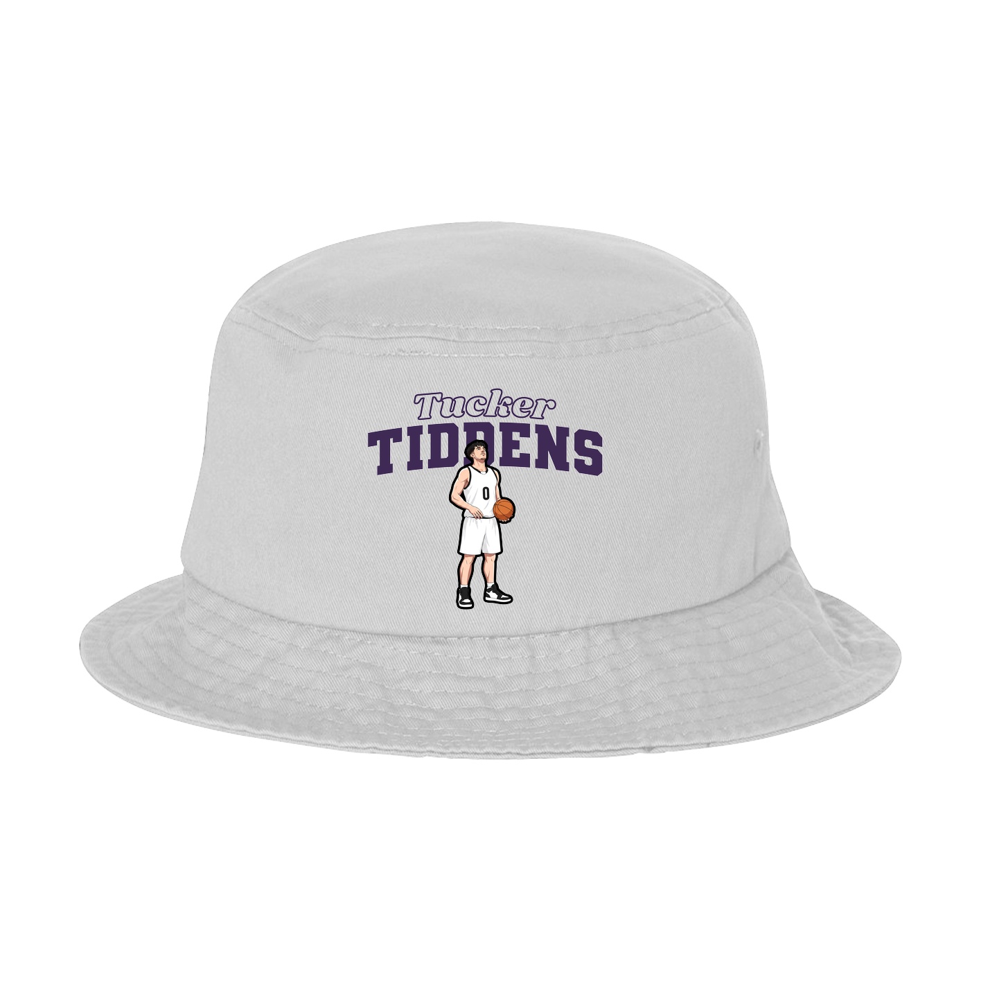 Bucket Cap — Name Arch in White