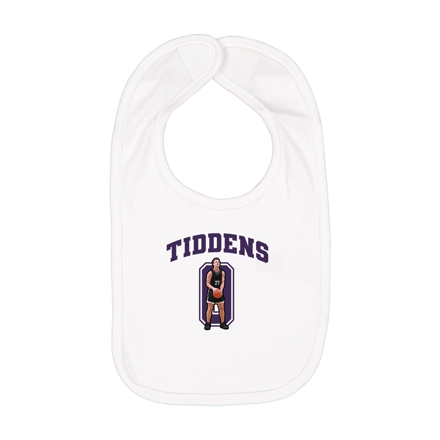 Infant Bib — Number in White