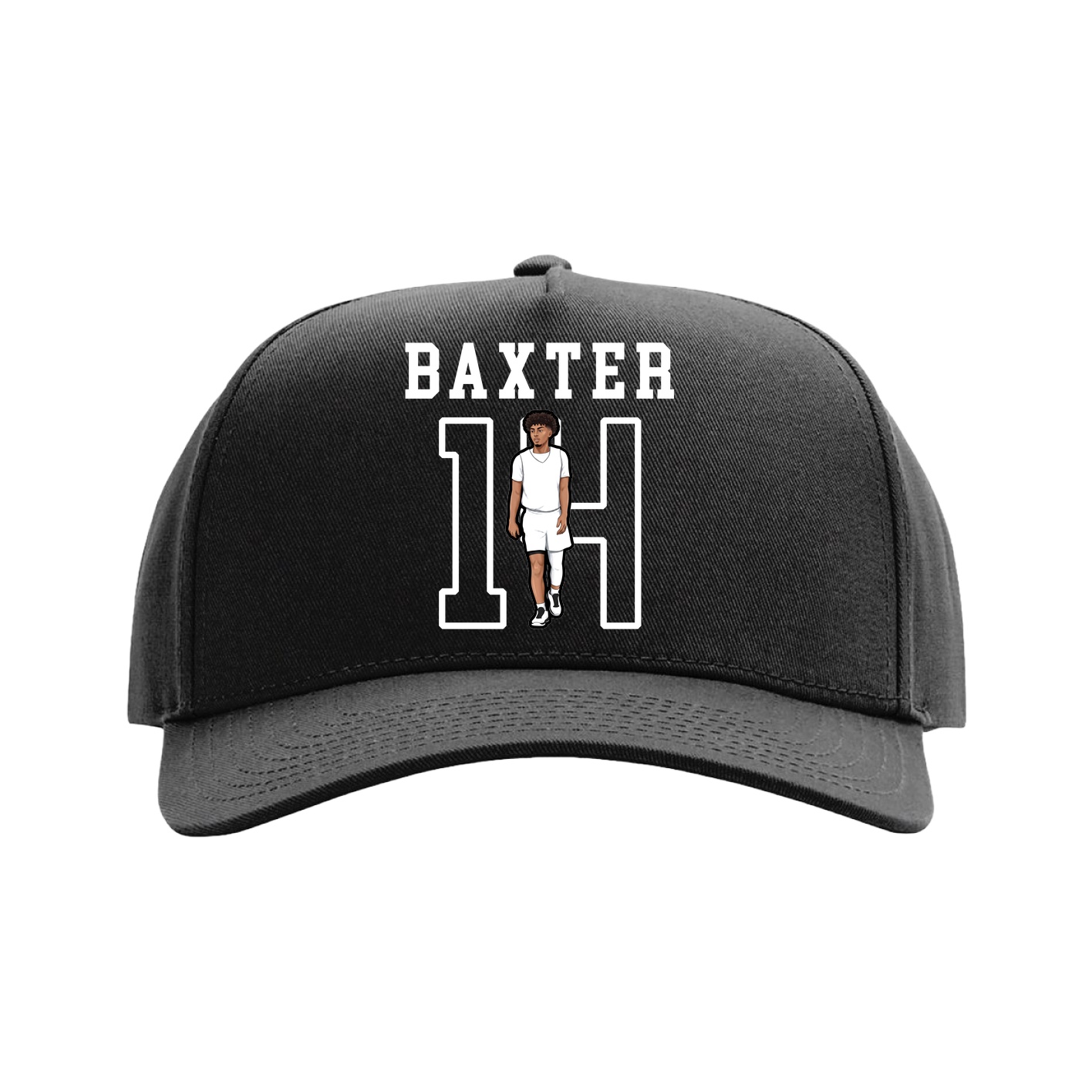 Full Fabric Five-Panel Champ Cap — Shirsey in Black