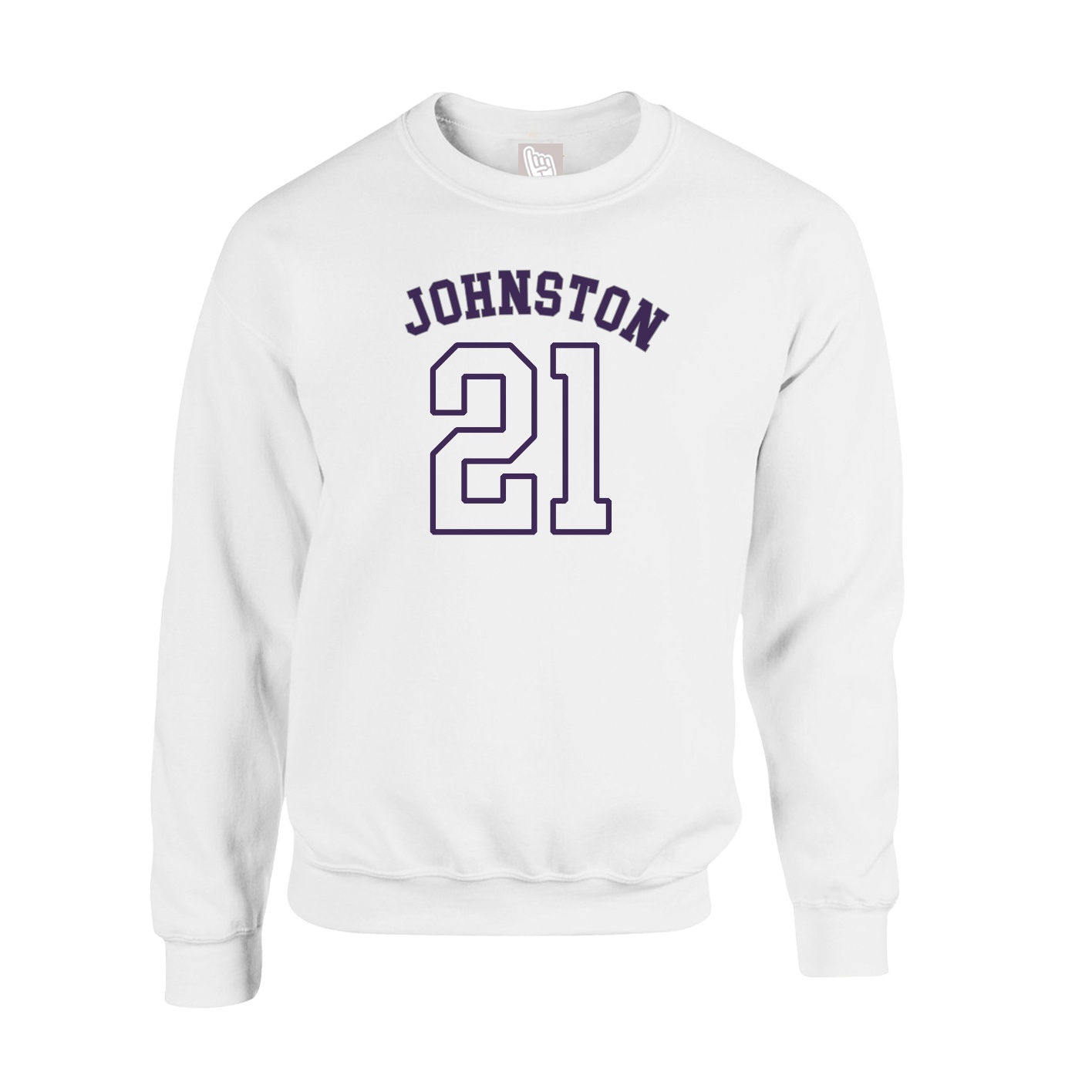 Fleece Crew — Shirsey Arch in White