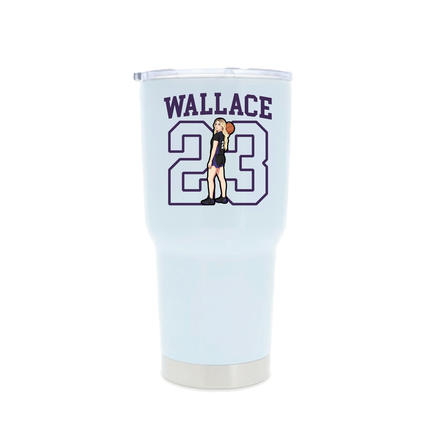 30oz Stainless Steel Tumbler — Shirsey in White