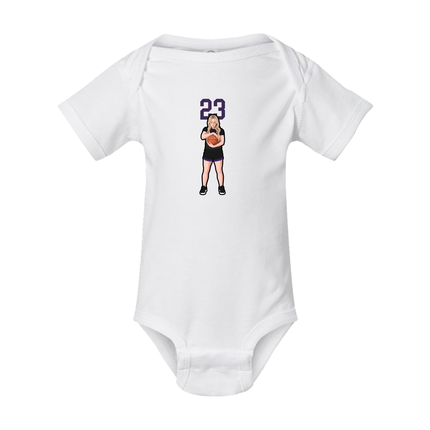 Baby Onesie — Number Top in White