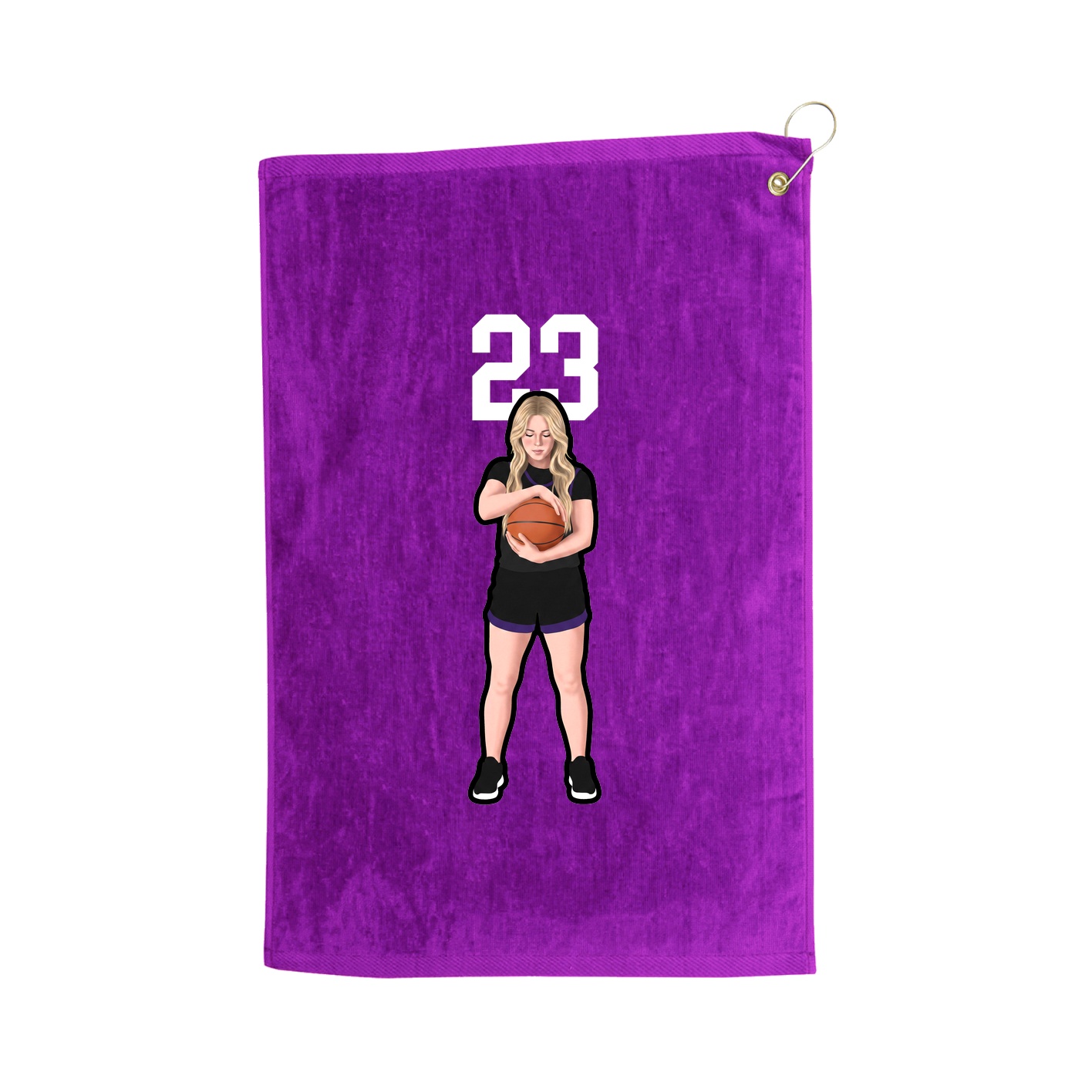 Golf Towel — Number Top in Purple