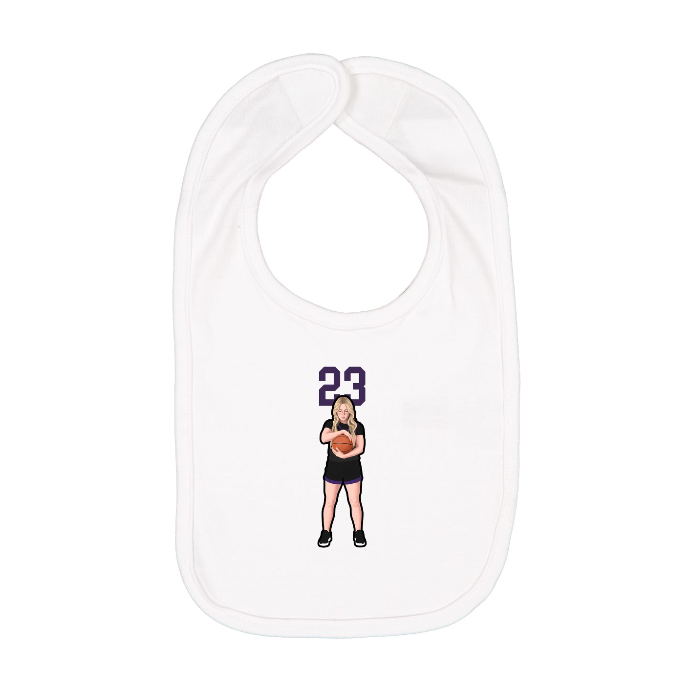 Infant Bib — Number Top in White