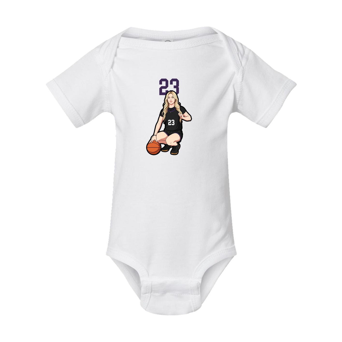 Baby Onesie — Number Top in White