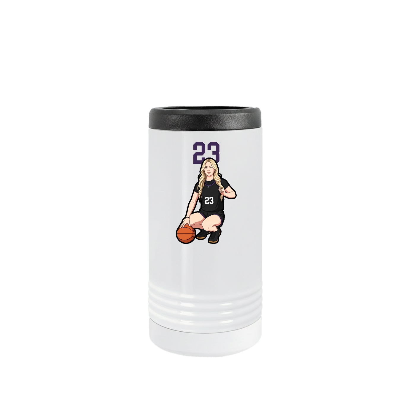 Slim Beverage Holder — Number Top in White