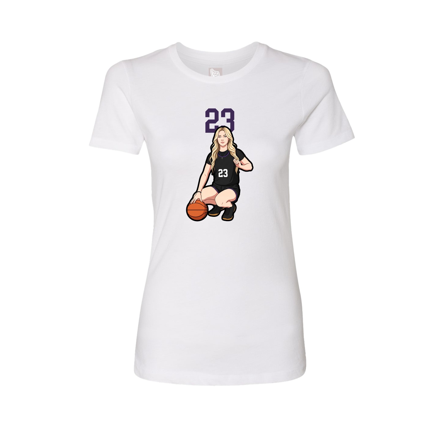 Womens Tee — Number Top in White