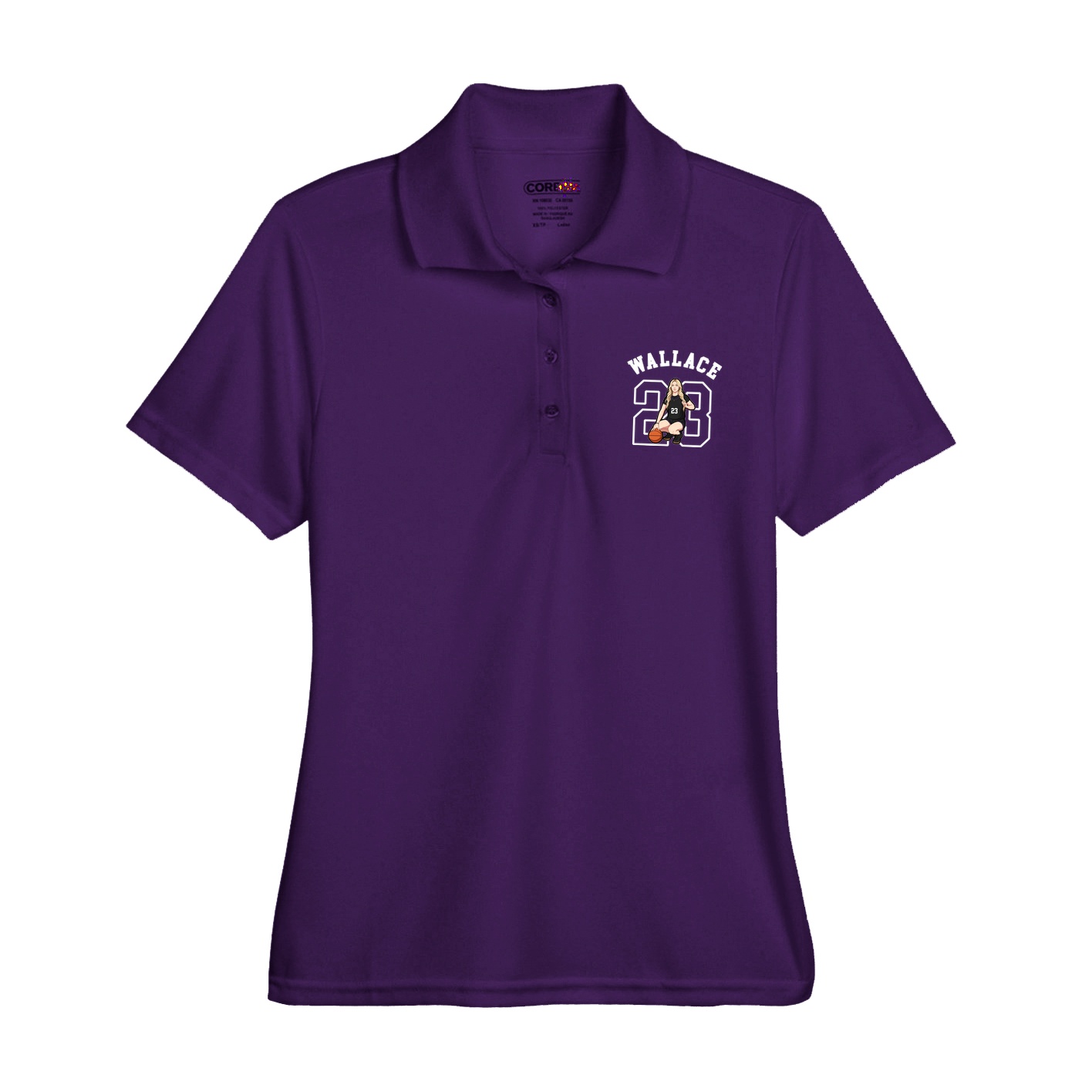 Womens Performance Polo — Shirsey Arch in Purple