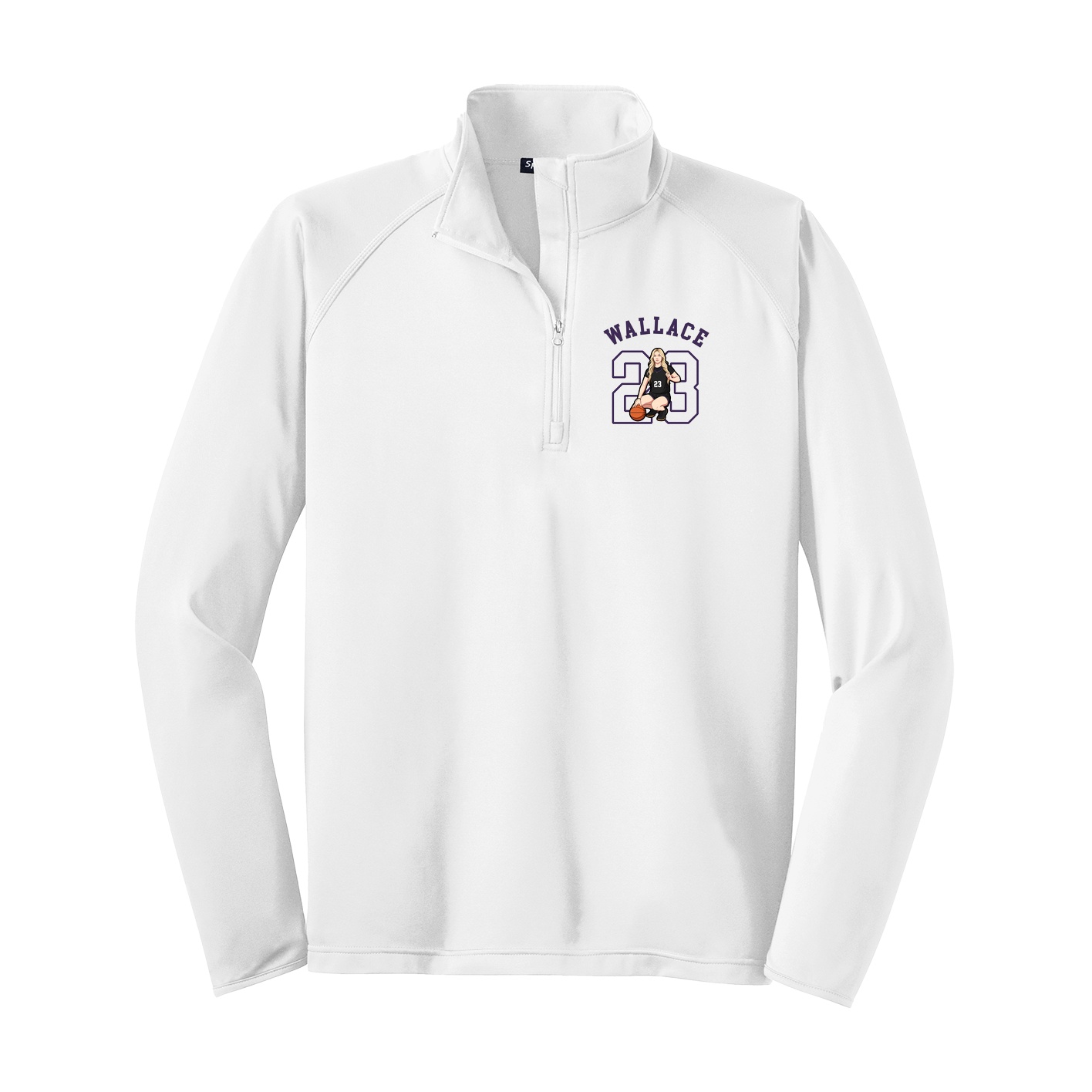 Q-Zip Pullover — Shirsey Arch in White