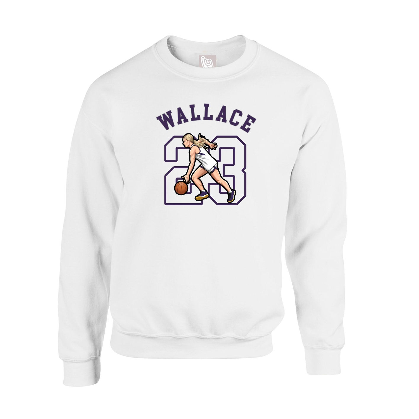 Fleece Crew — Shirsey Arch in White