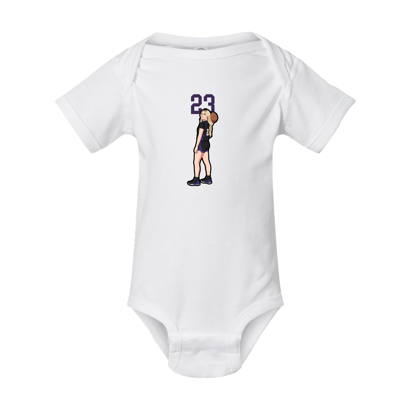 Baby Onesie — Number Top in White