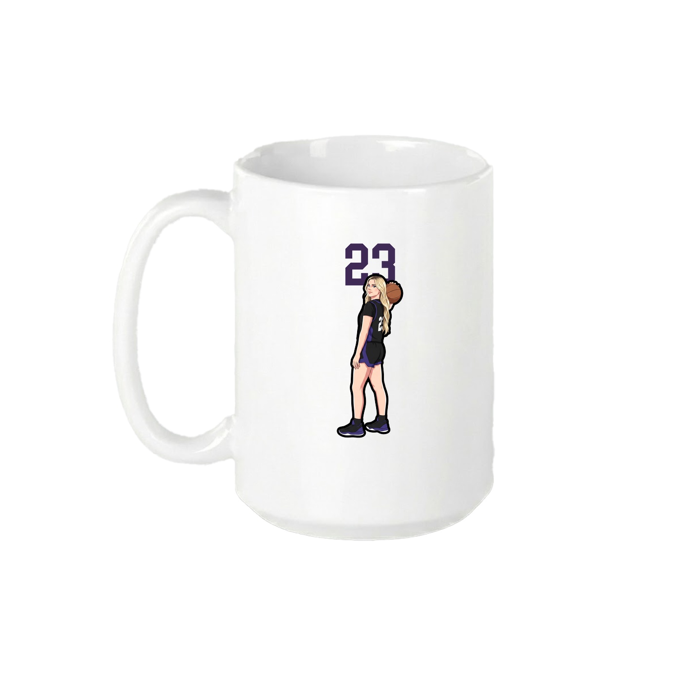 15oz Coffee Mug — Number Top in White