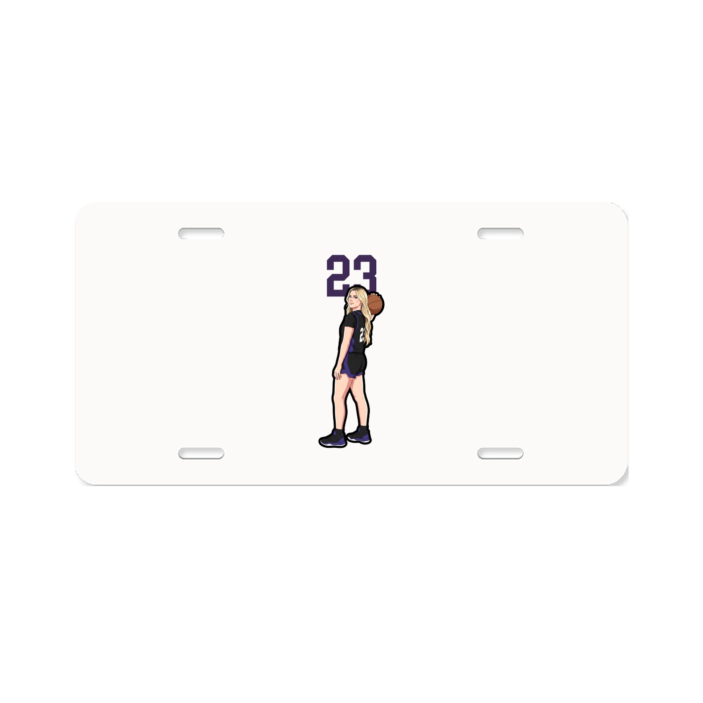 License Plate — Number Top in Classic