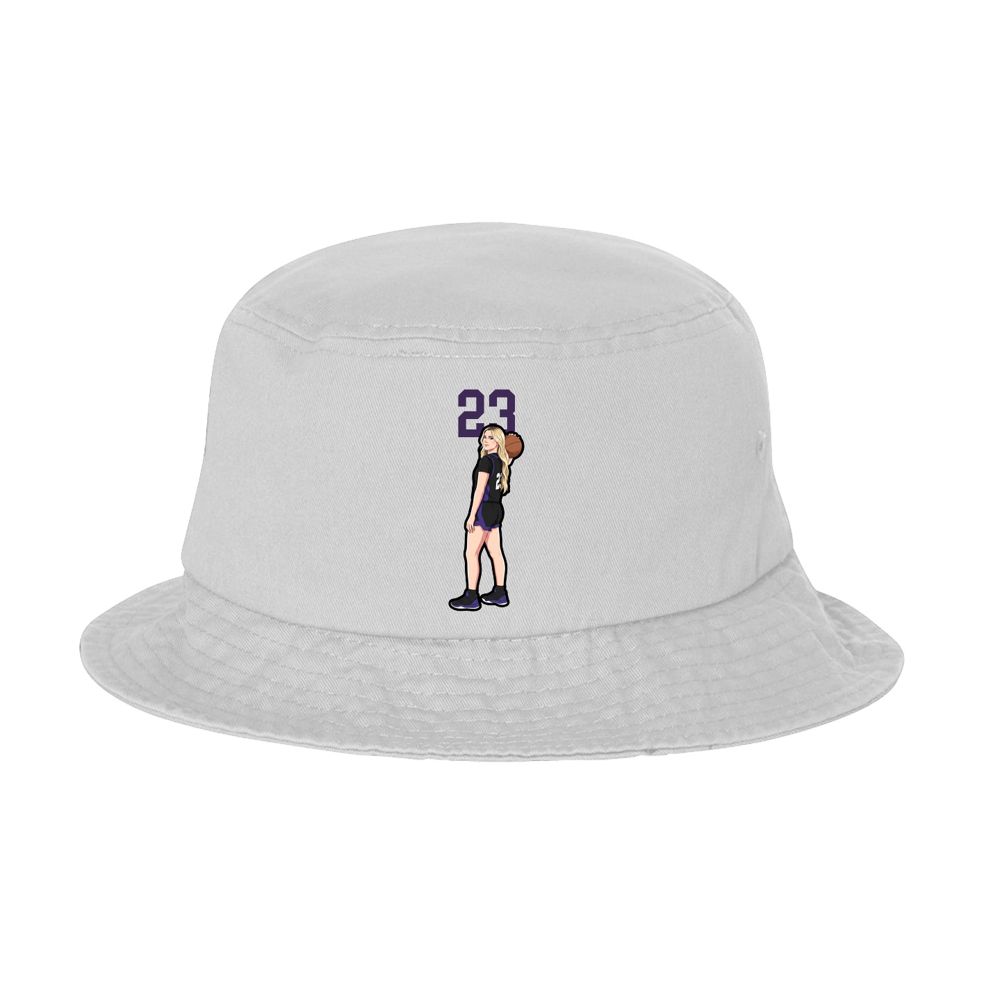 Bucket Cap — Number Top in White