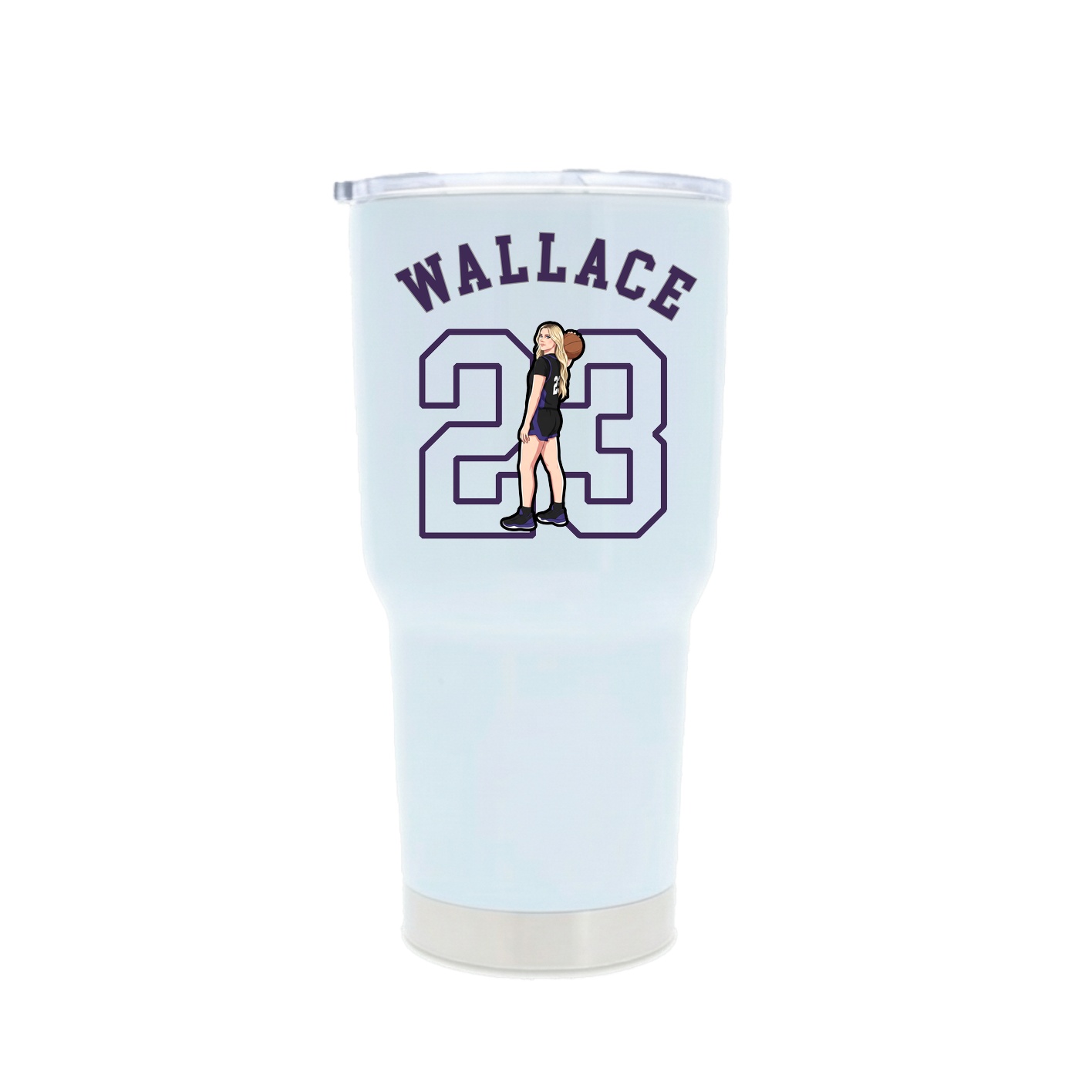 30oz Stainless Steel Tumbler — Shirsey Arch in White