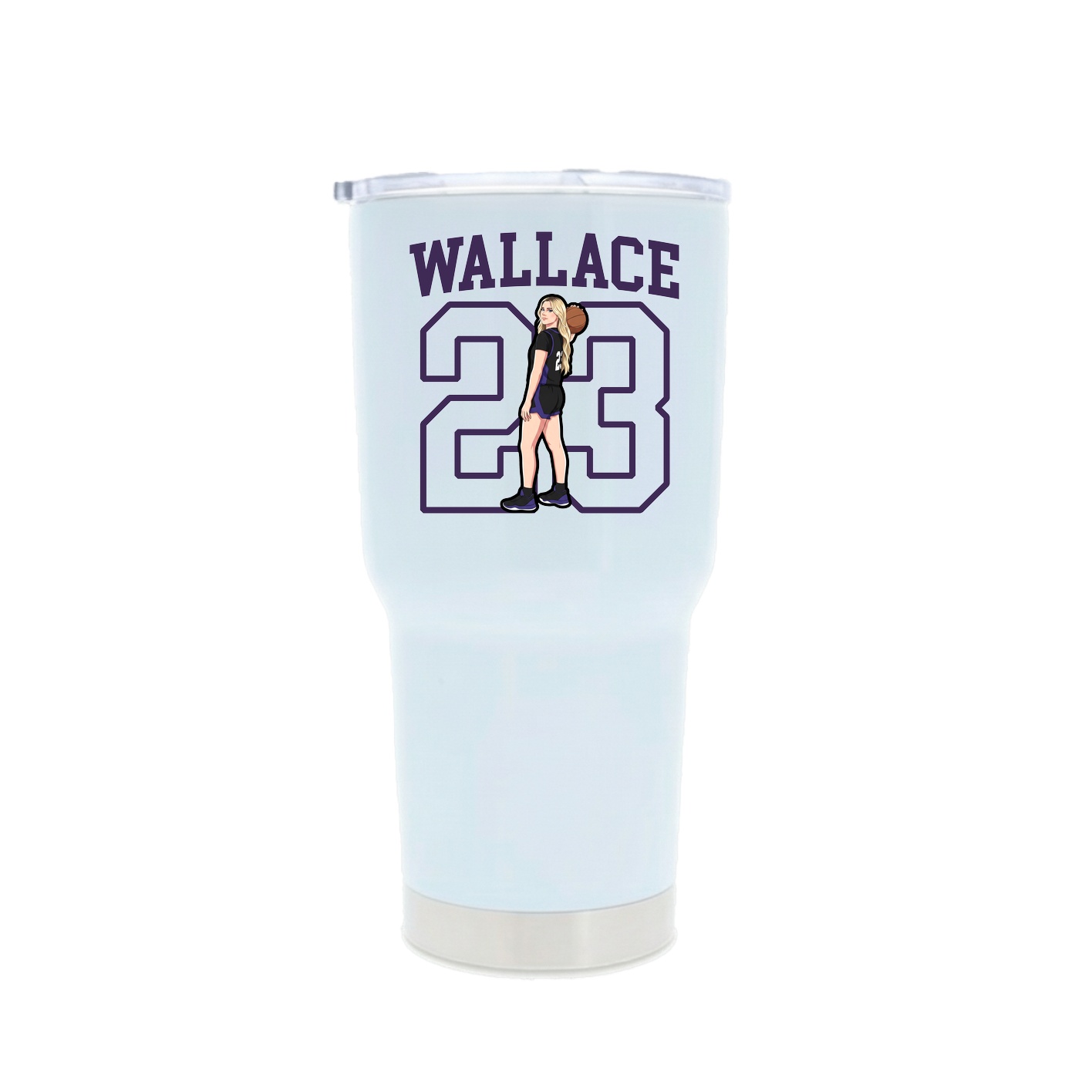 30oz Stainless Steel Tumbler — Shirsey in White