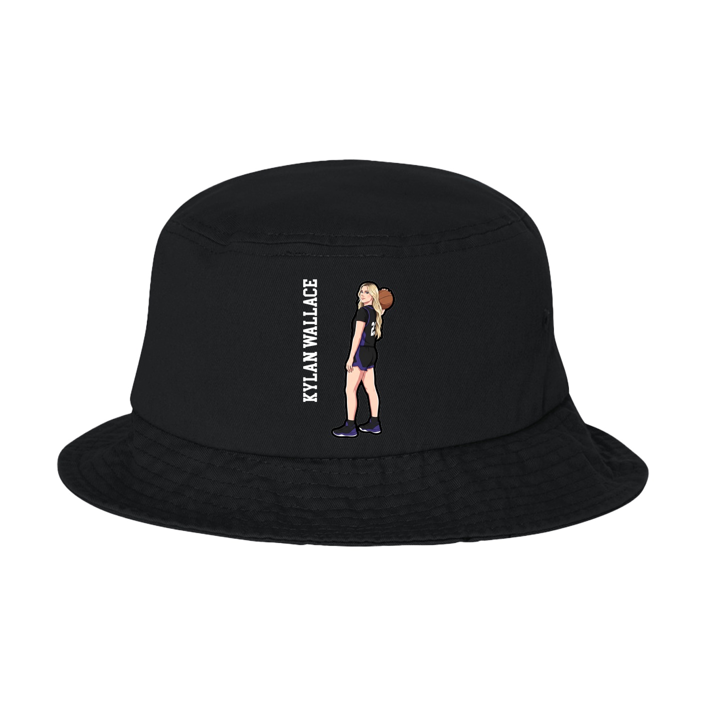 Bucket Cap — Name Vertical in Black