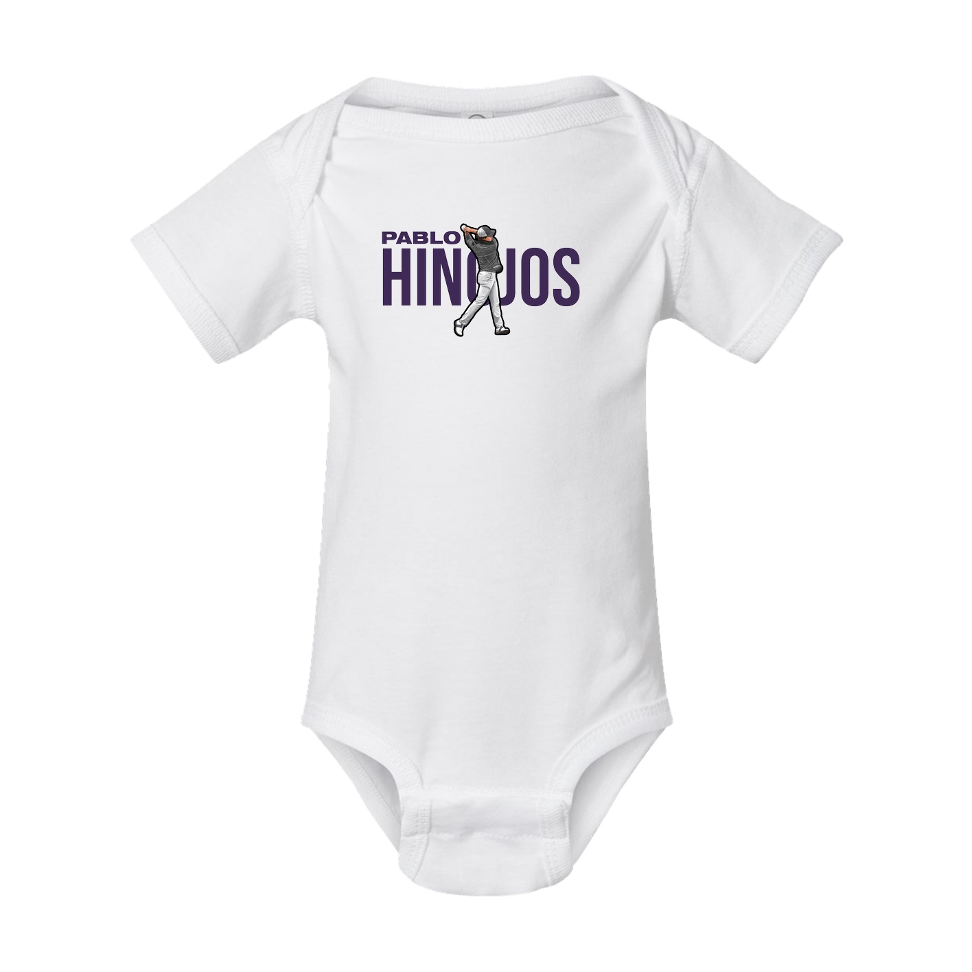 Baby Onesie — Player Name in White