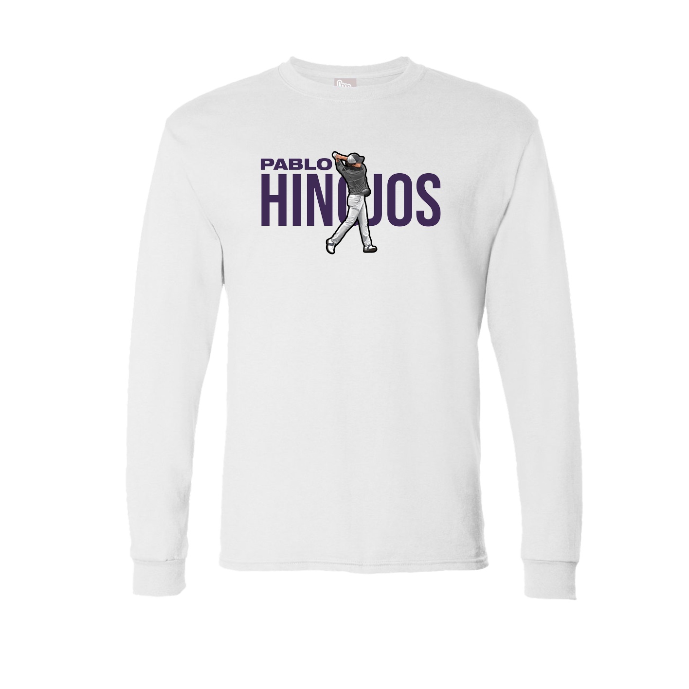 Long Sleeve Tee — Player Name in White