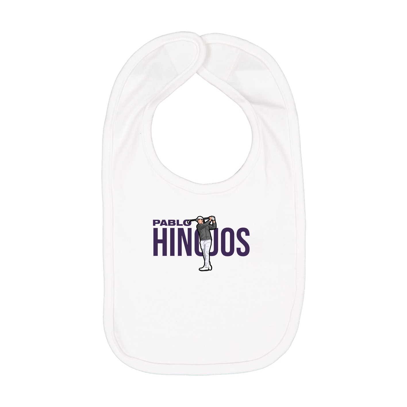 Infant Bib — Player Name in White