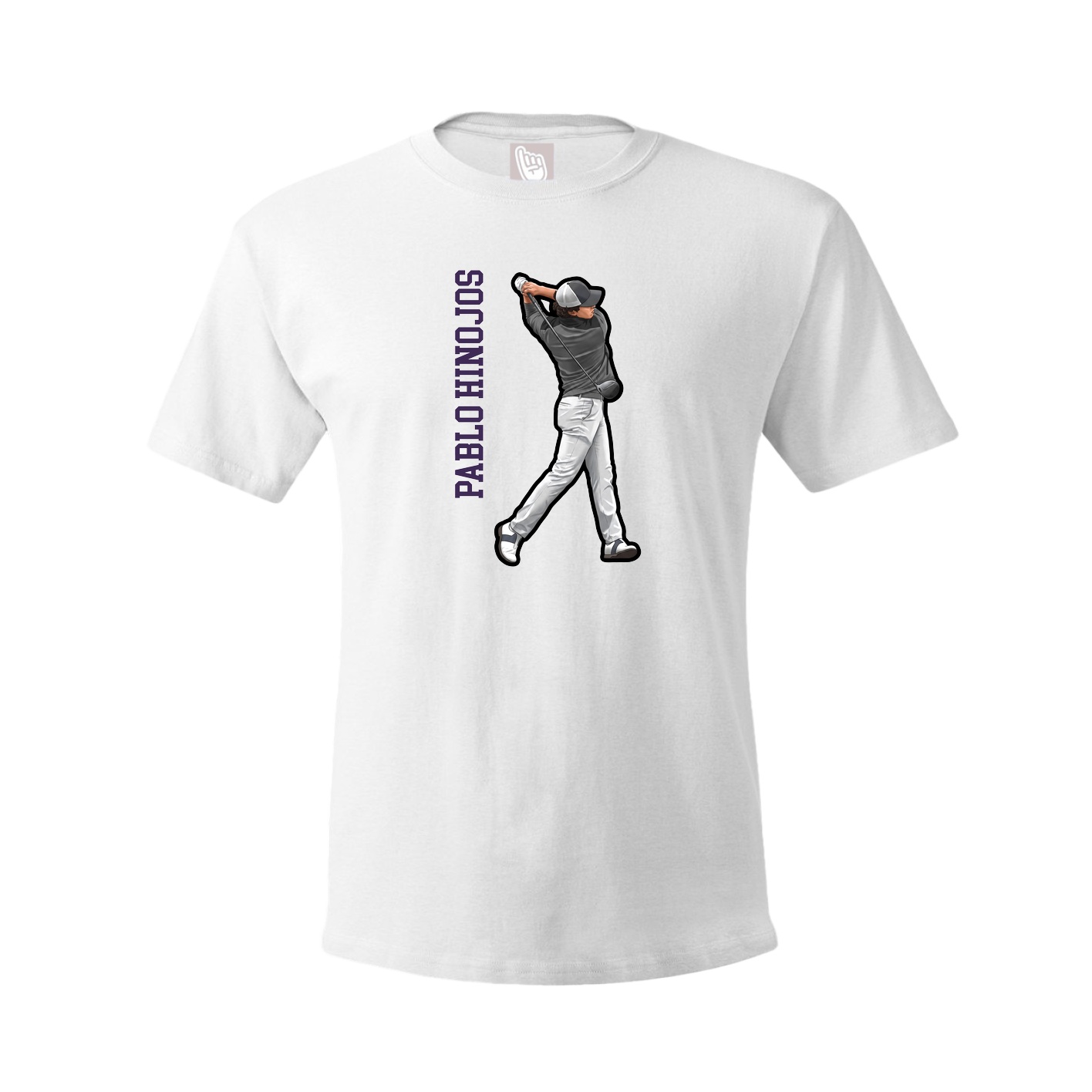 Youth Tee — Name Vertical in White