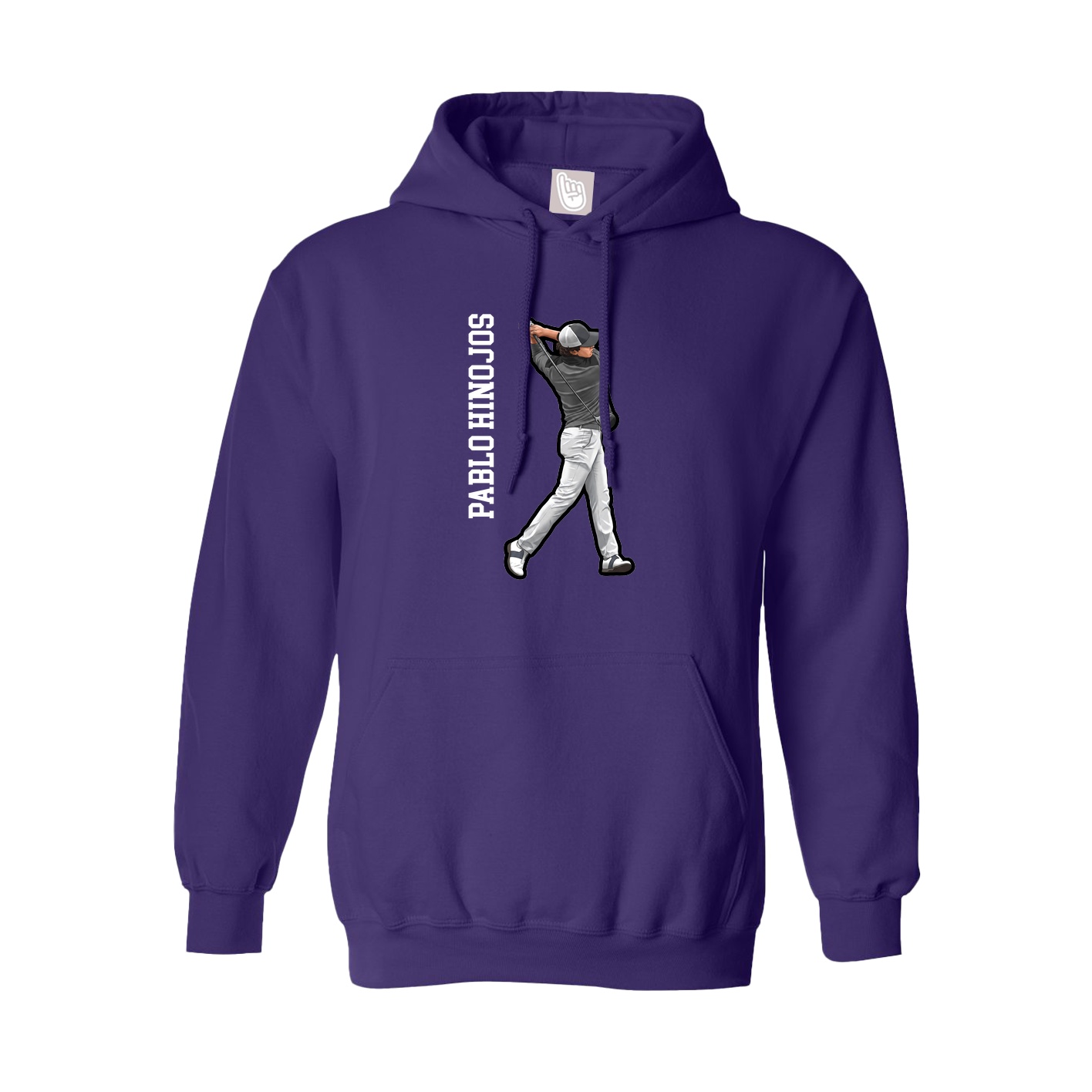 Youth Hoodie — Name Vertical in Purple