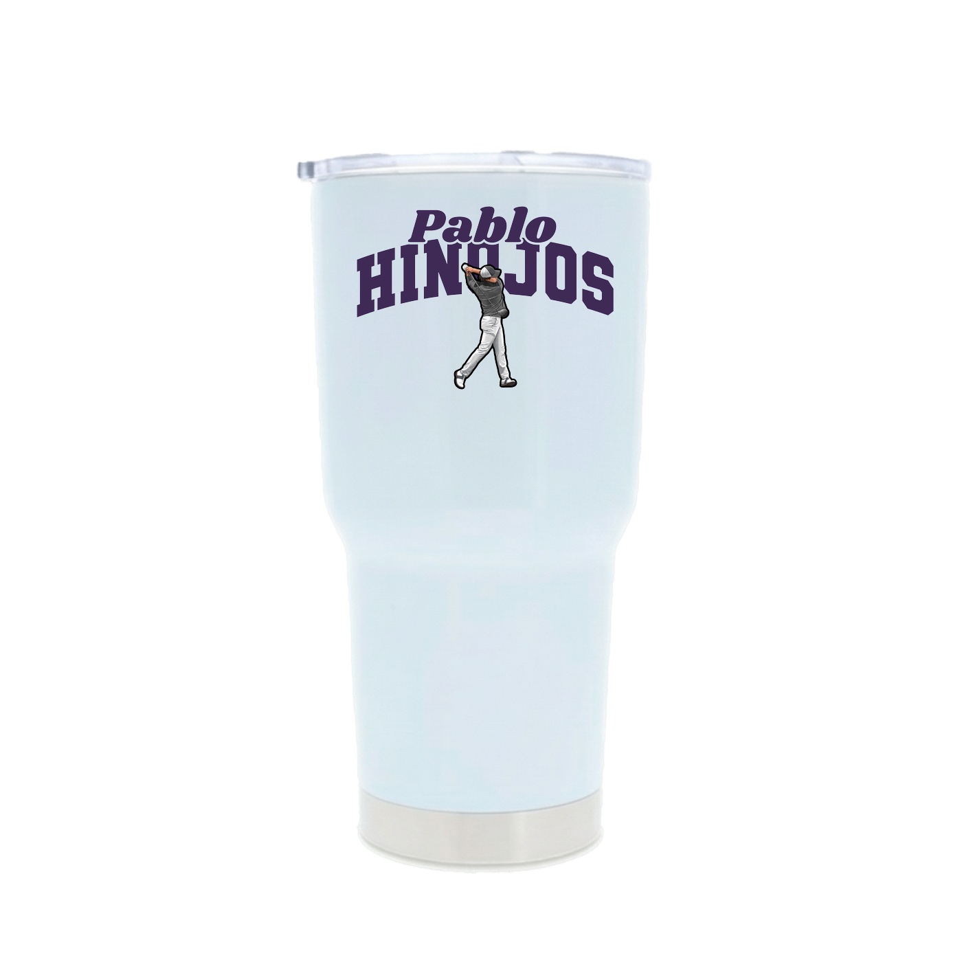 30oz Stainless Steel Tumbler — Signature Arch in White