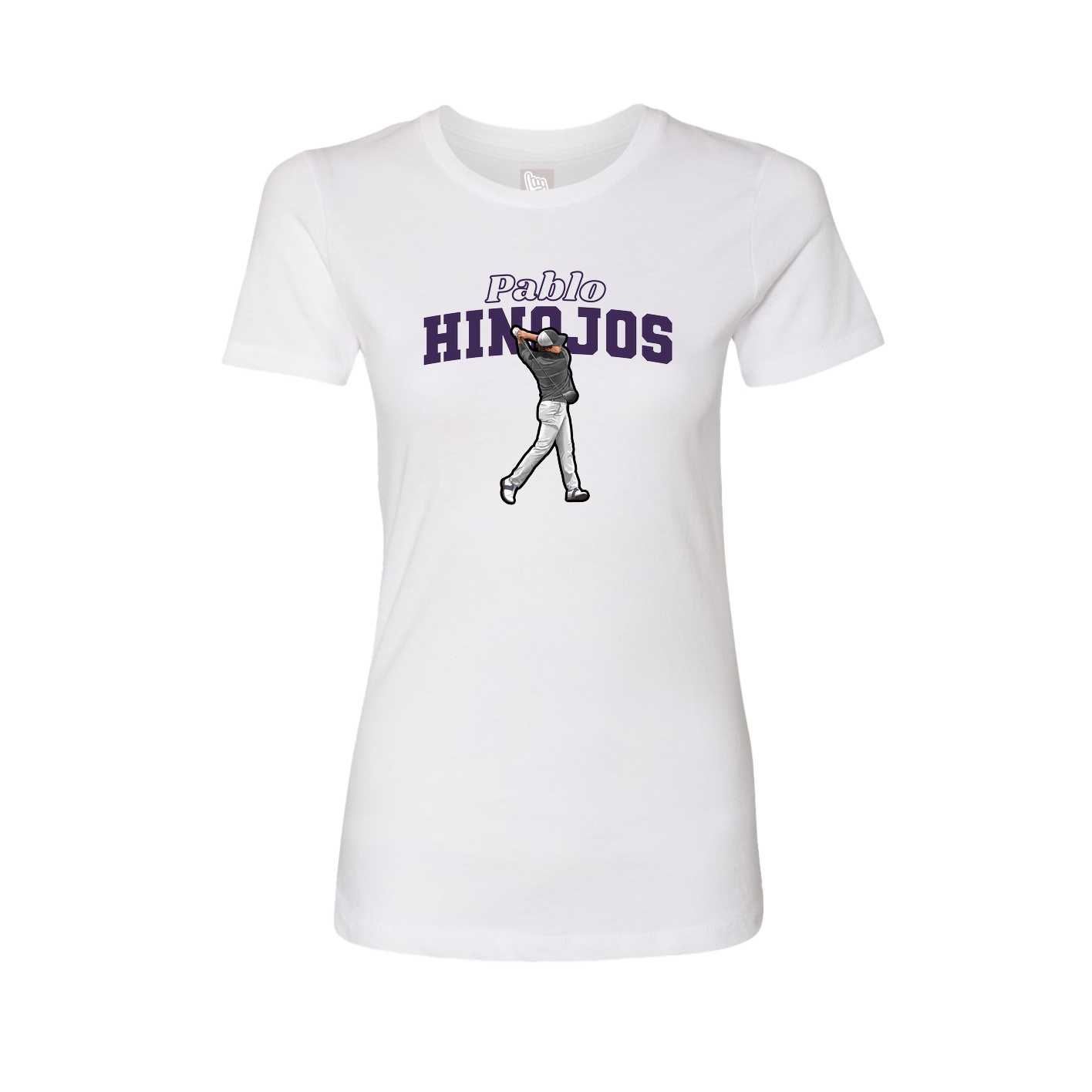 Womens Tee — Name Arch in White