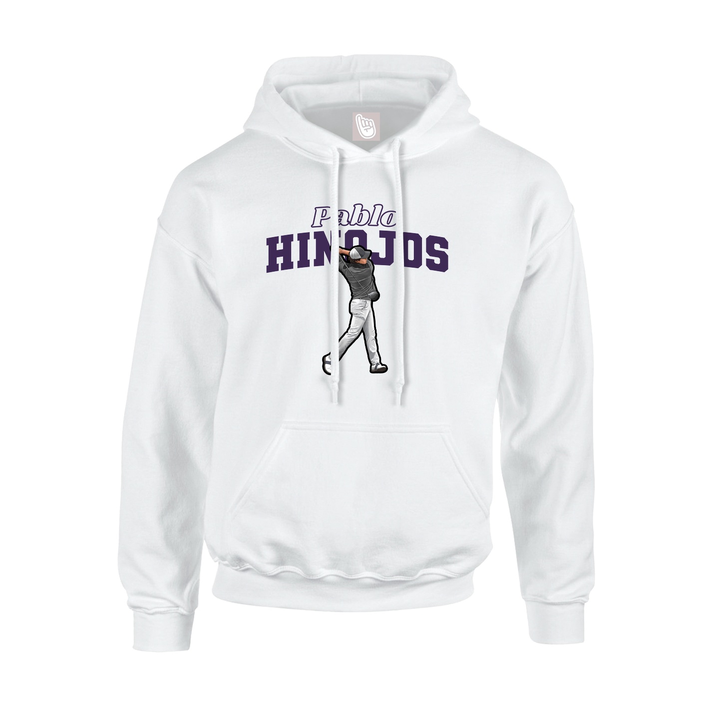 Youth Hoodie — Name Arch in White