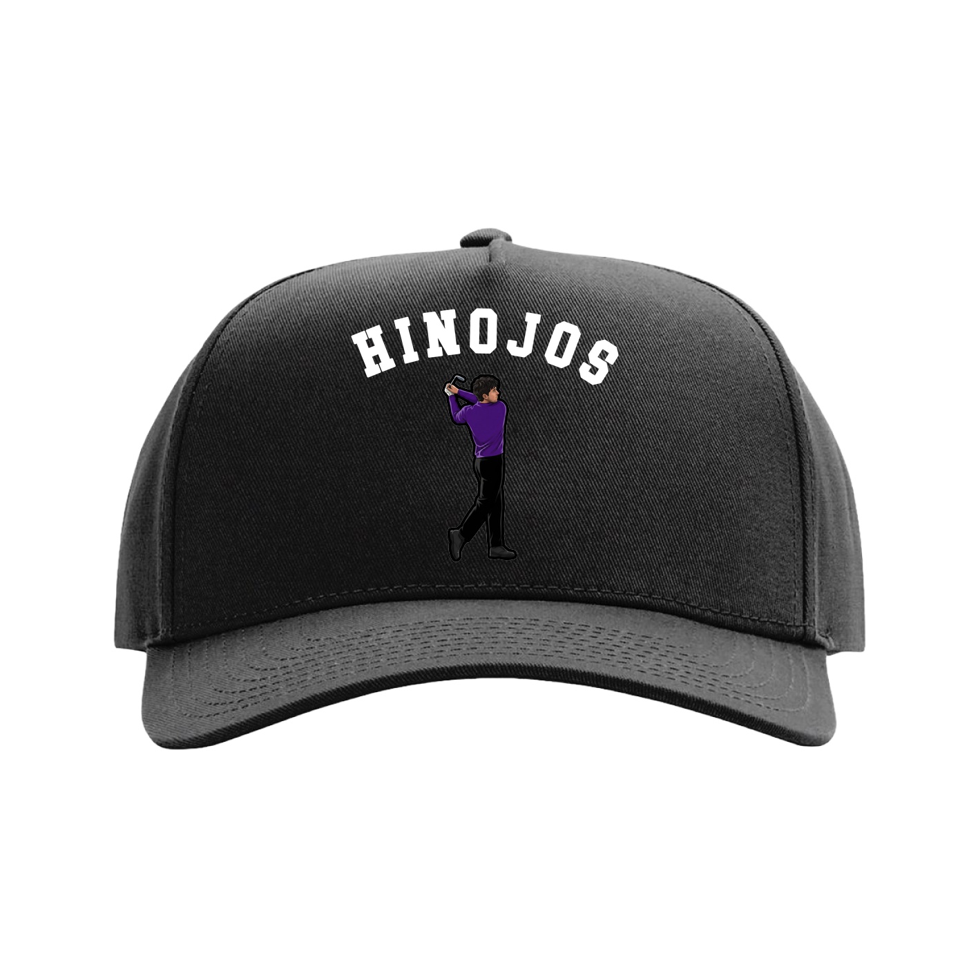 Full Fabric Five-Panel Champ Cap — Shirsey Arch in Black