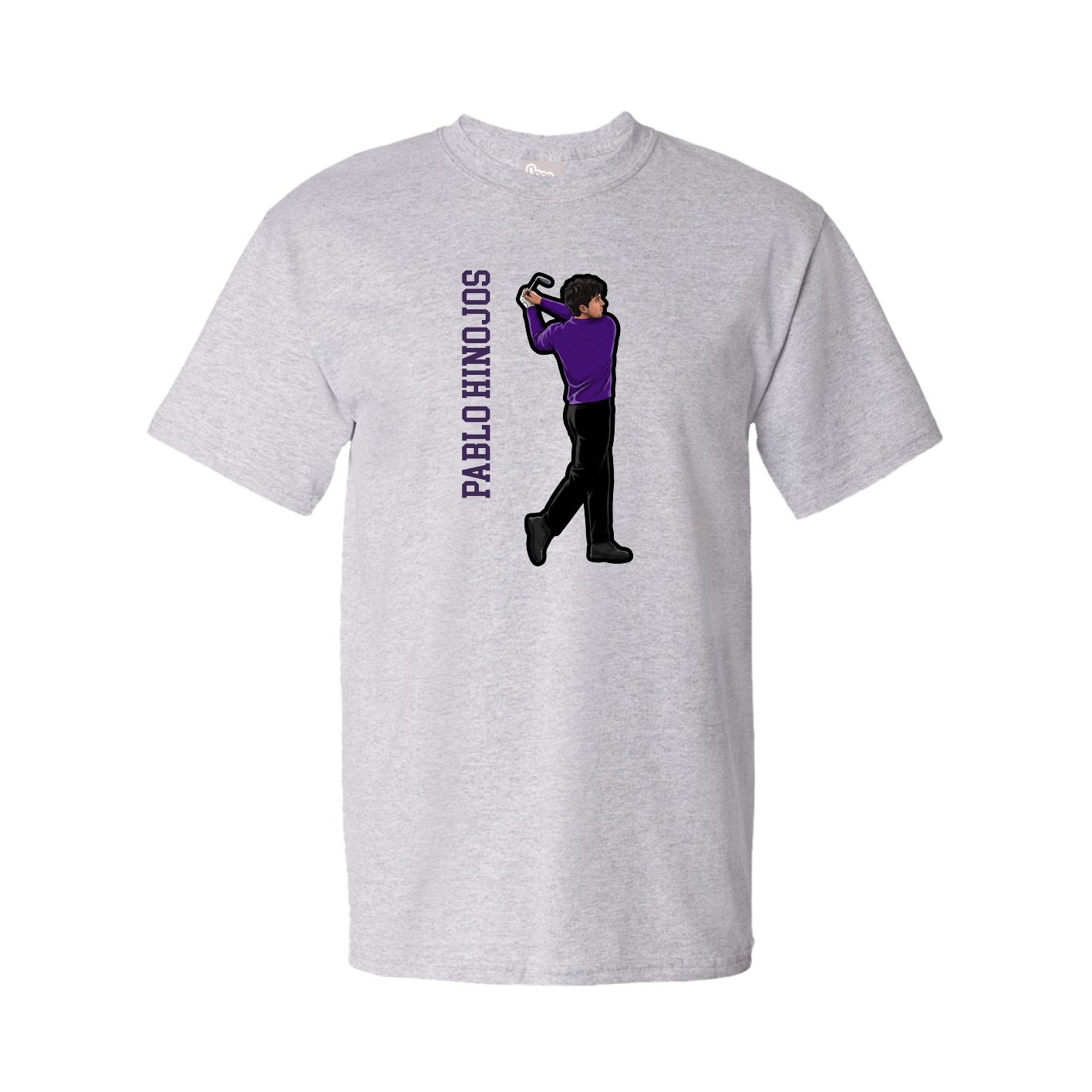 Youth Tee — Name Vertical in Grey