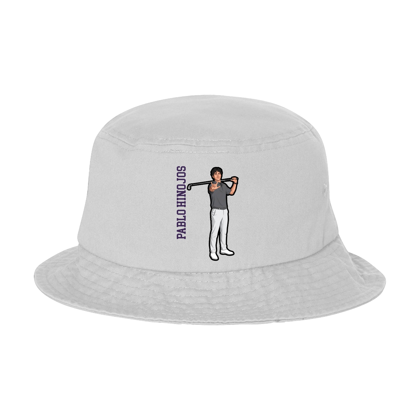 Bucket Cap — Name Vertical in White