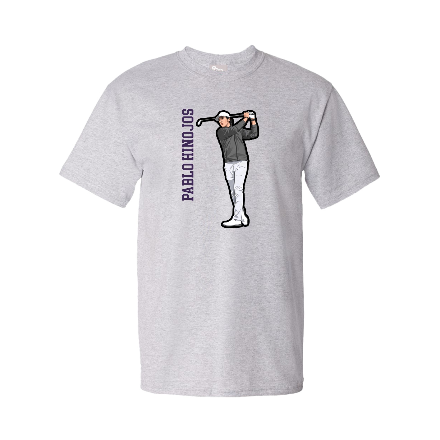 Youth Tee — Name Vertical in Grey