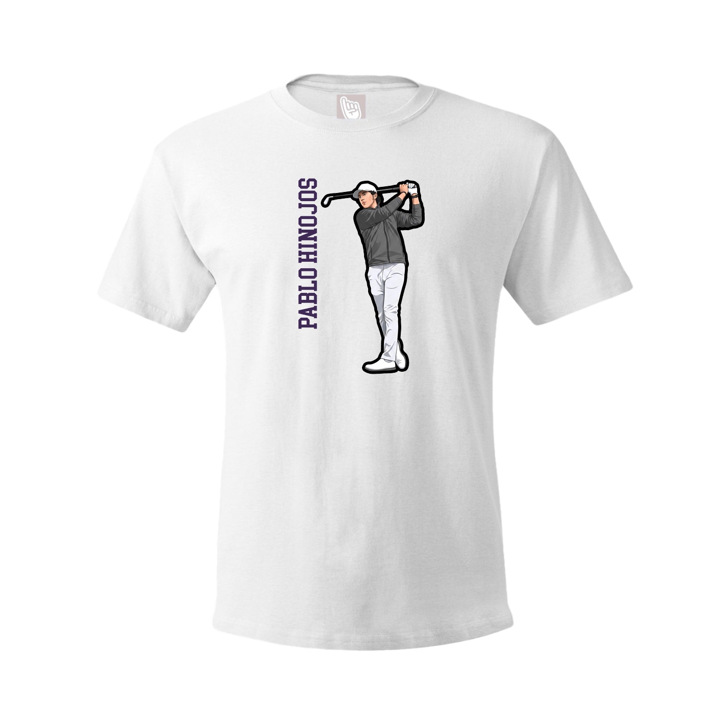 Youth Tee — Name Vertical in White