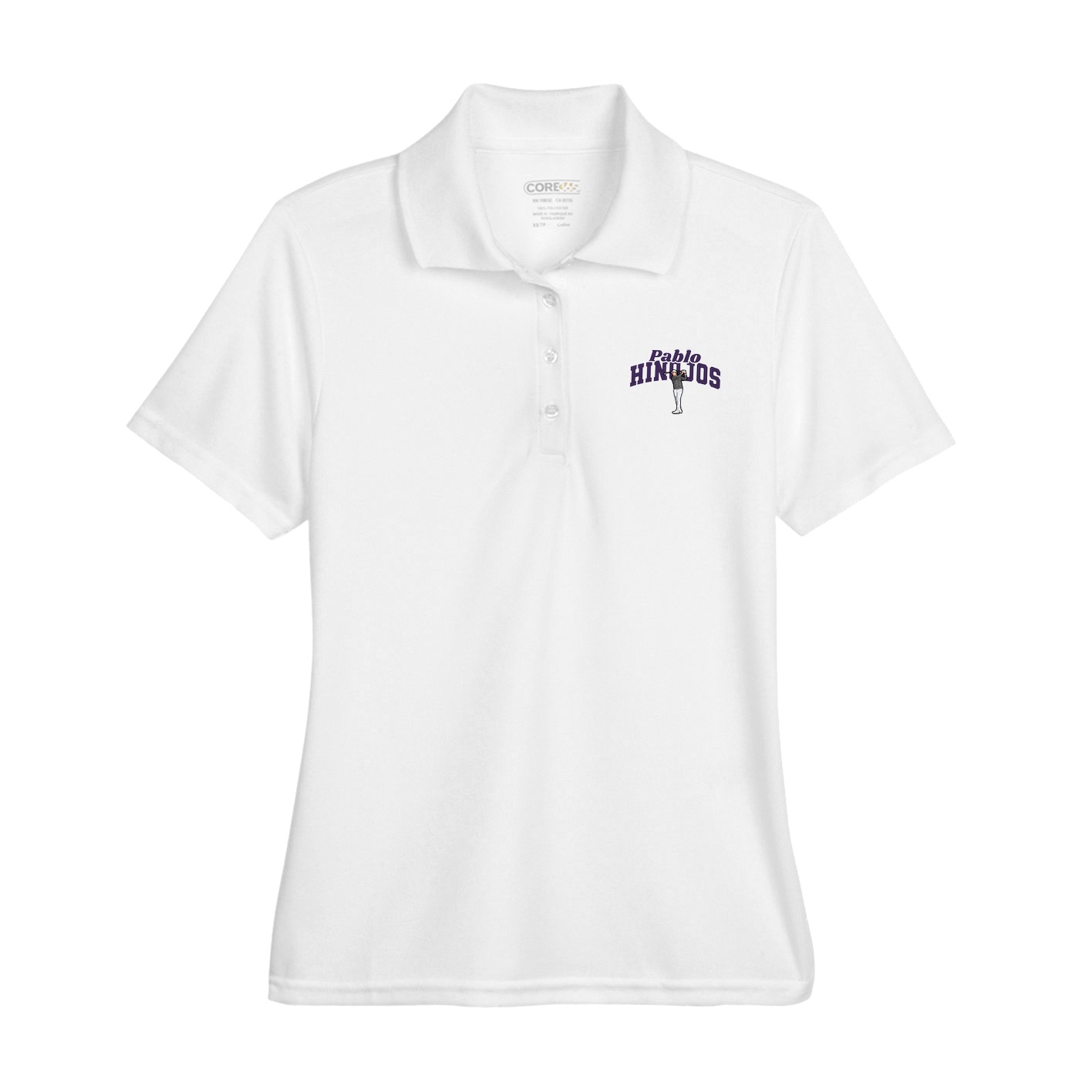 Womens Performance Polo — Signature Arch in White