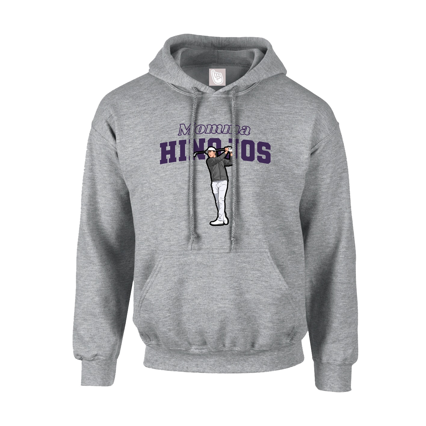 Youth Hoodie — Mothers Day Block in Grey