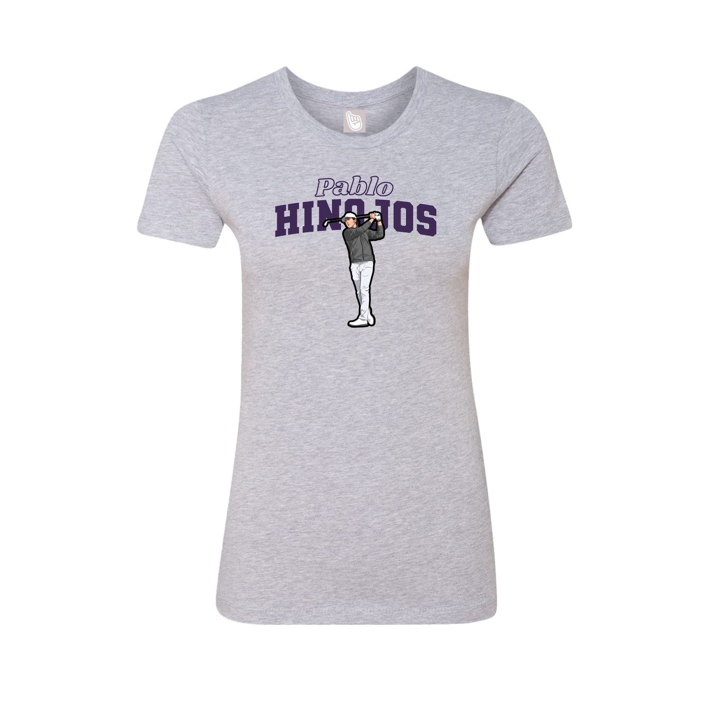 Womens Tee — Name Arch in Grey