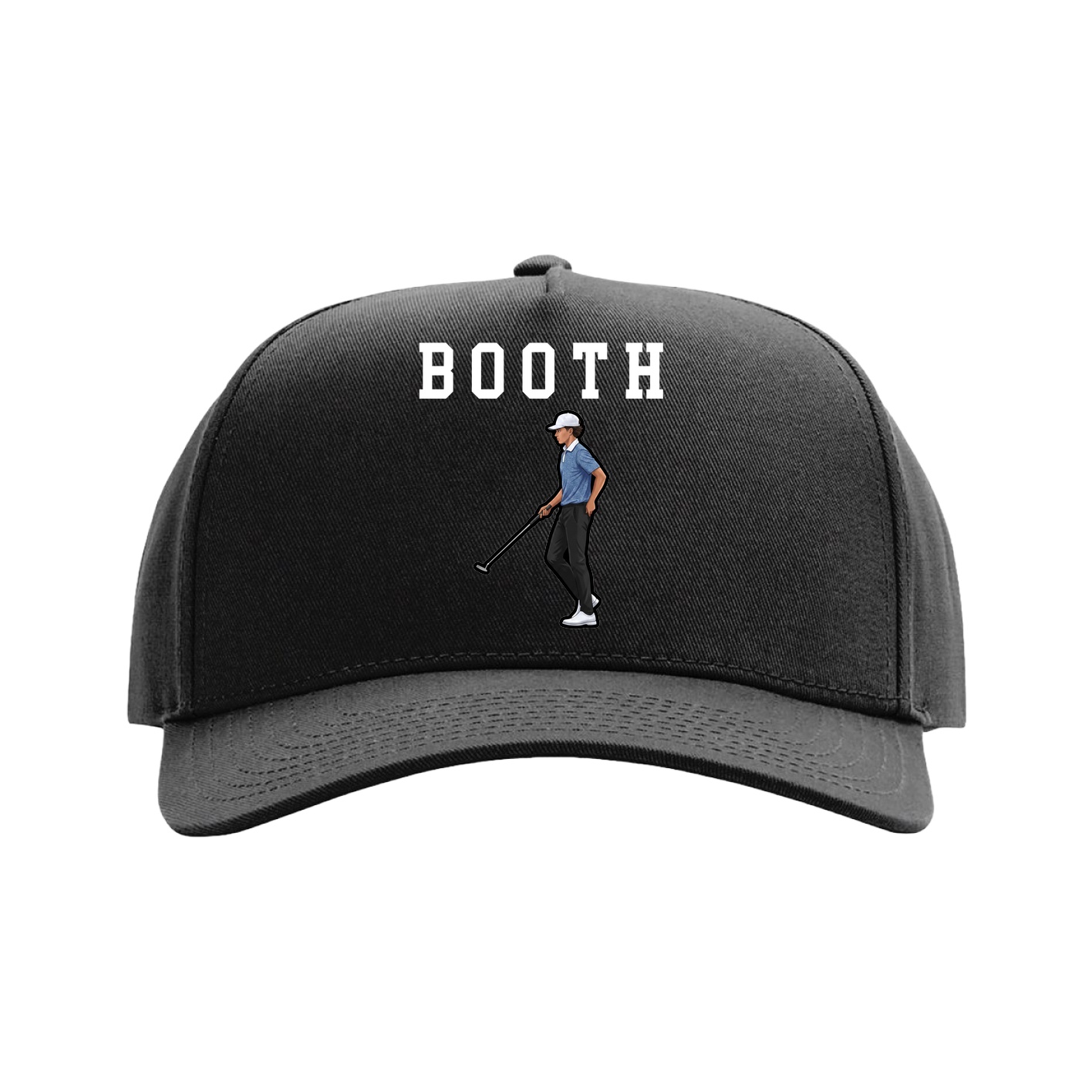 Full Fabric Five-Panel Champ Cap — Shirsey in Black