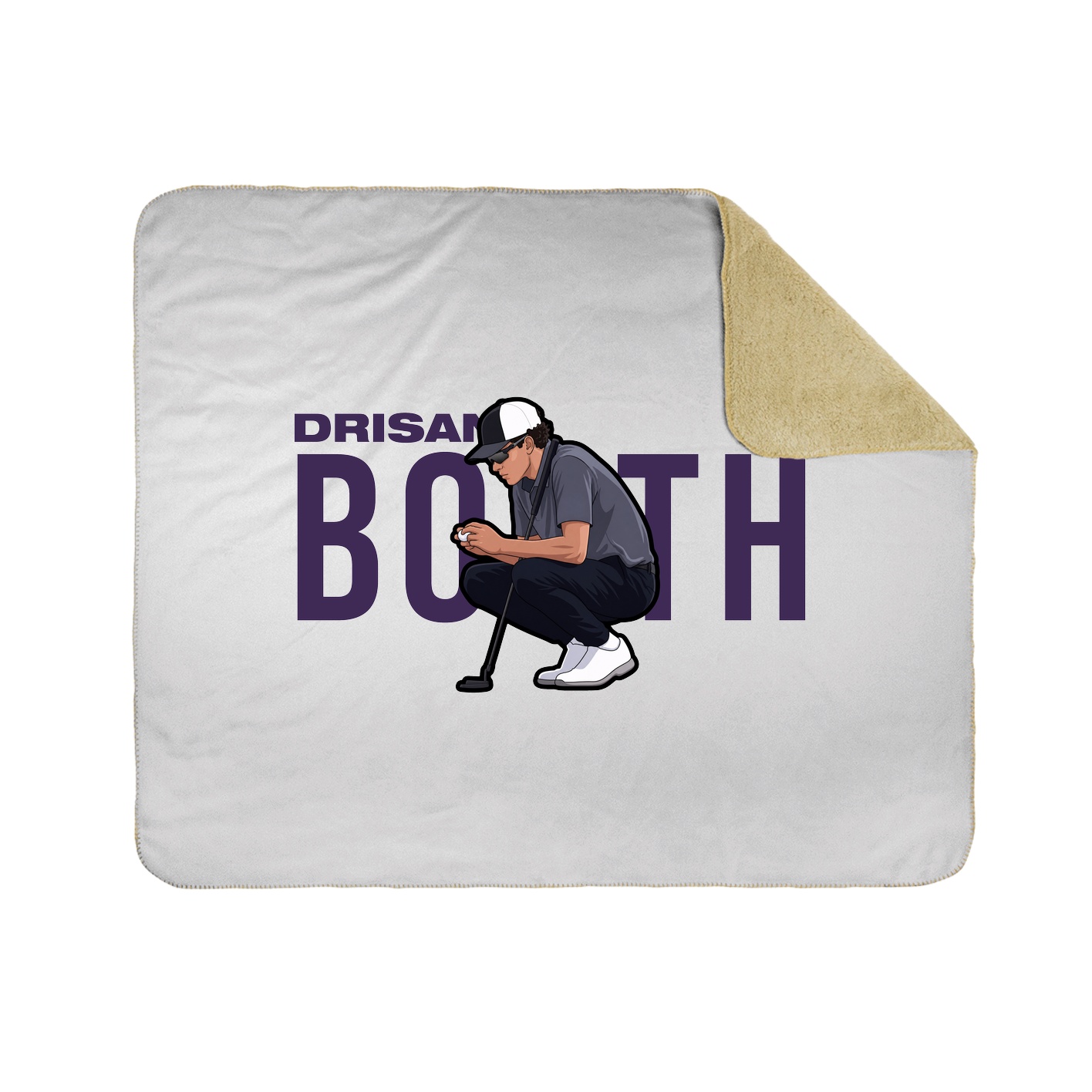 Throw Blanket — Player Name in White