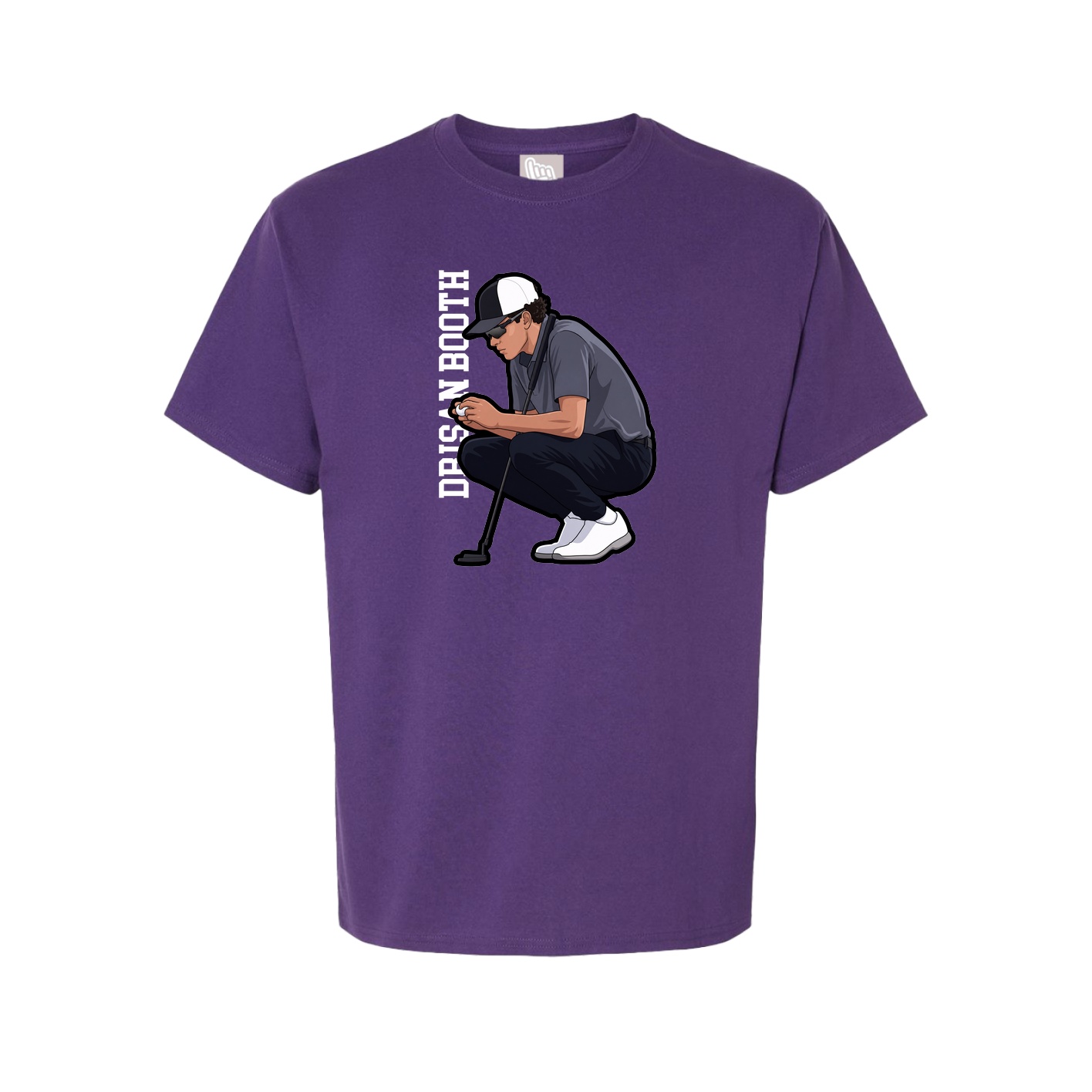 Youth Tee — Name Vertical in Purple
