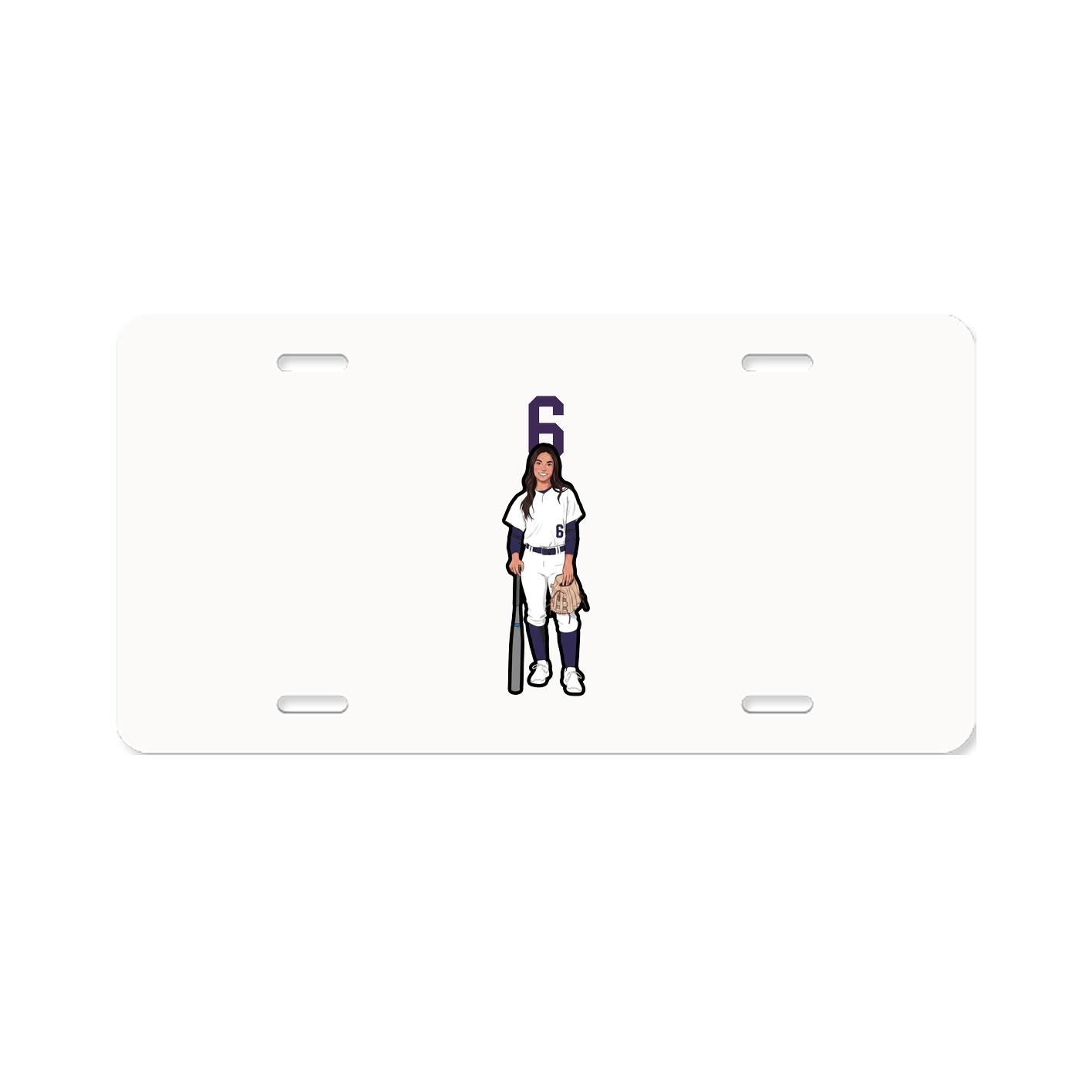 License Plate — Number Top in Classic