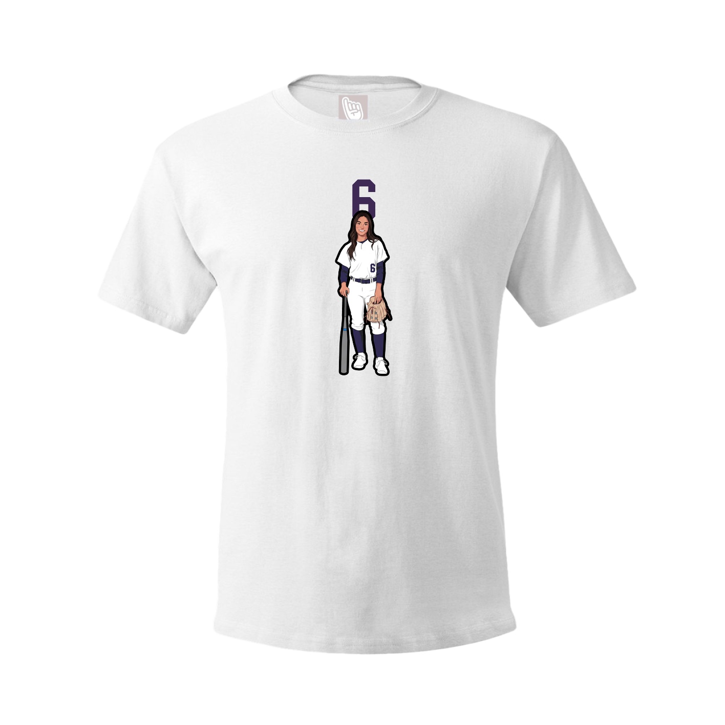 Tee — Number Top in White